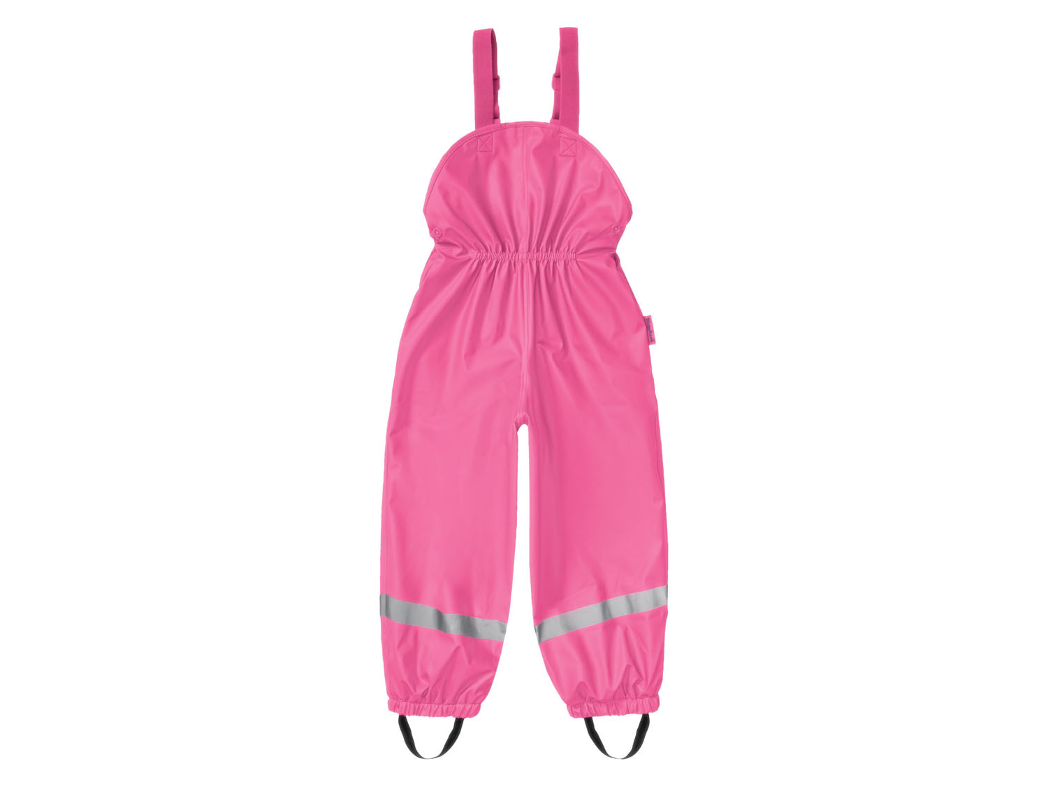 Playshoes Spodnie przeciwdeszczowe dziecięce dla dziewczynki / chłopca, na szelkach z odblaskami 98/104, Różowy