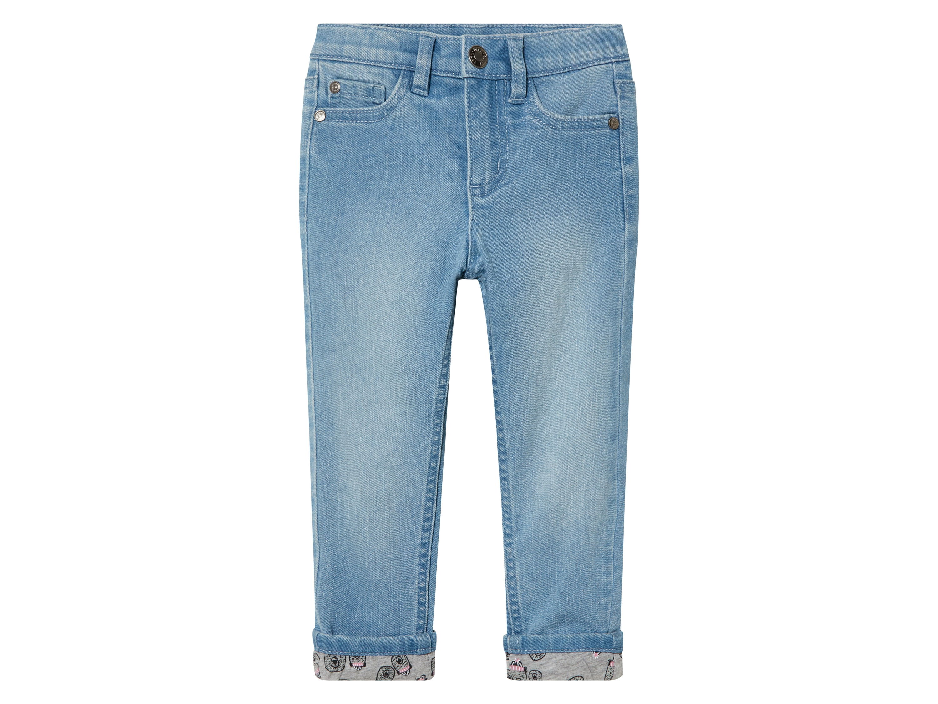 lupilu Jeansy dziewczęce z bawełną, skinny fit 98, Jasnoniebieski