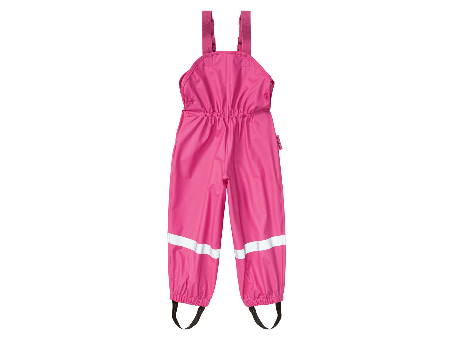 Playshoes Spodnie przeciwdeszczowe dziecięce dla dziewczynki / chłopca, na szelkach z odblaskami 98/104, Różowy