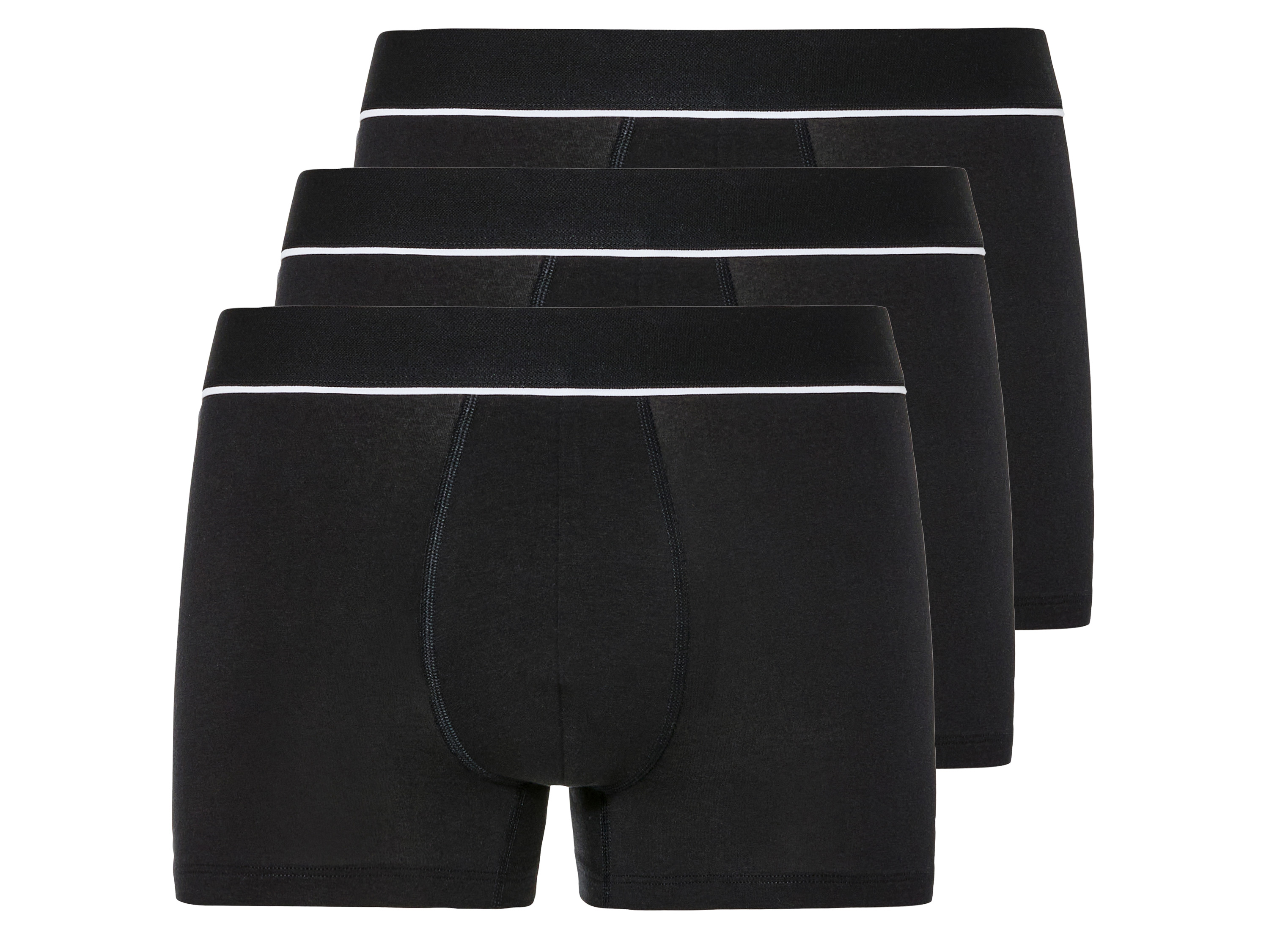 Livergy Bokserki męskie z bawełną organiczną, 3 pary 5/M, Czarny