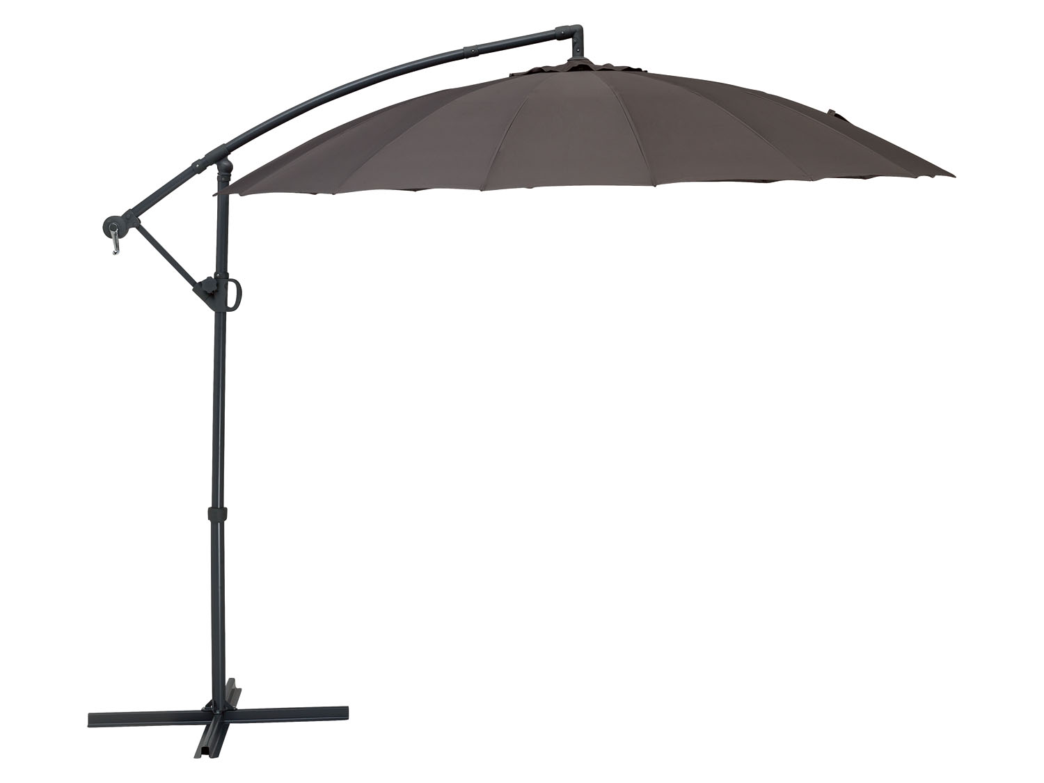 Livarno home Parasol ogrodowy Ø 300 cm, Shanghai, antracytowy