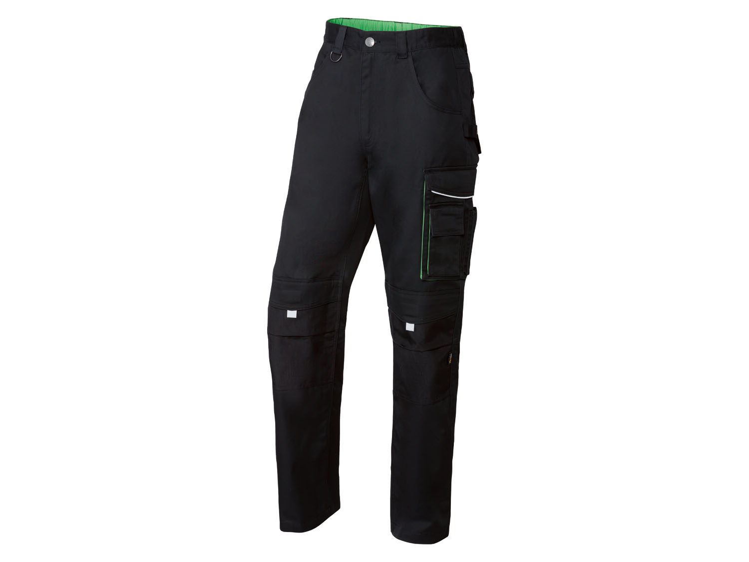 Parkside Performance Spodnie robocze męskie, 1 para 56, Czarny/ zielony