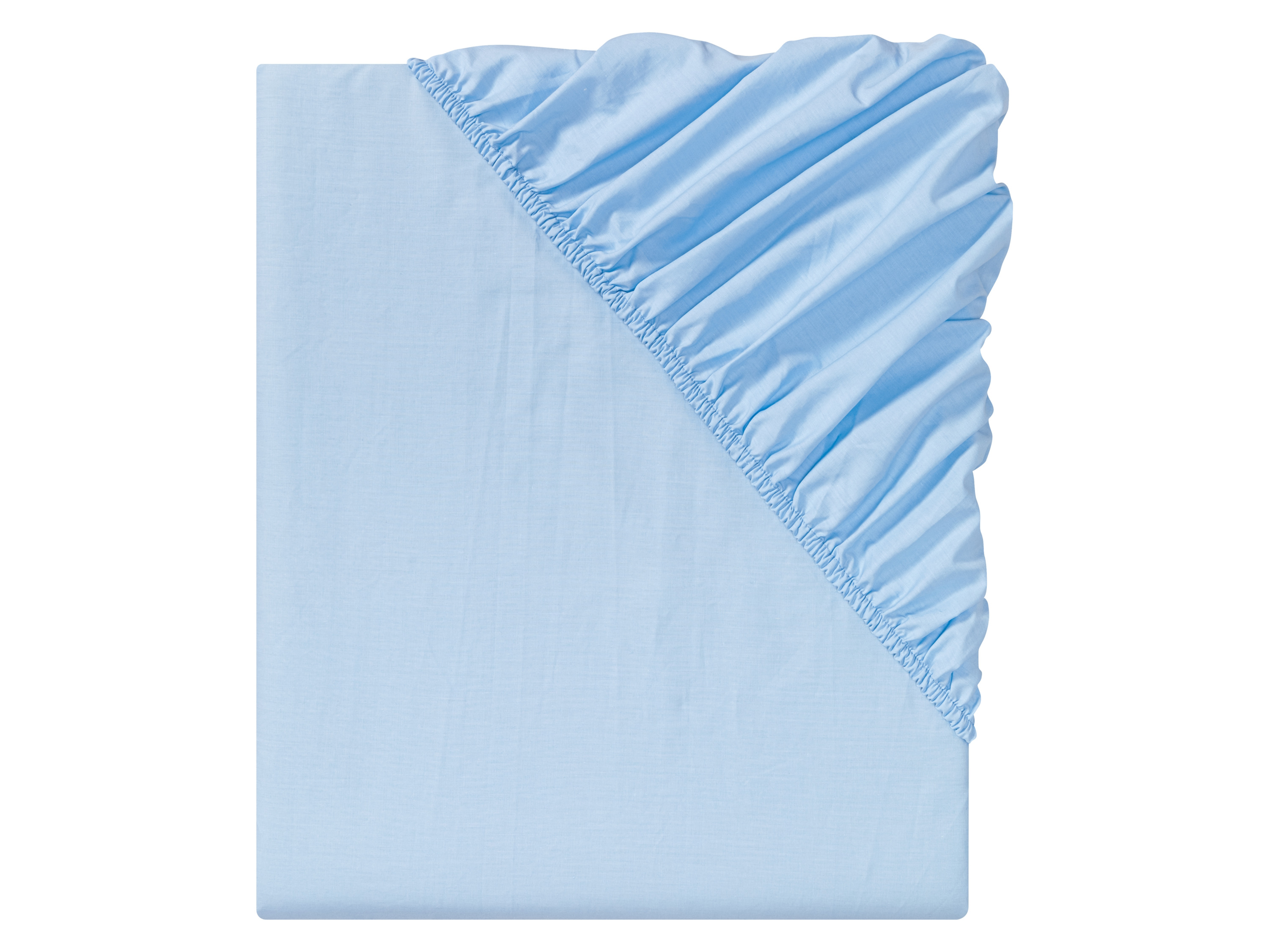 Livarno home Prześcieradło z perkalu, 90-100 x 200 cm 90-100 x 200 cm, Niebieski