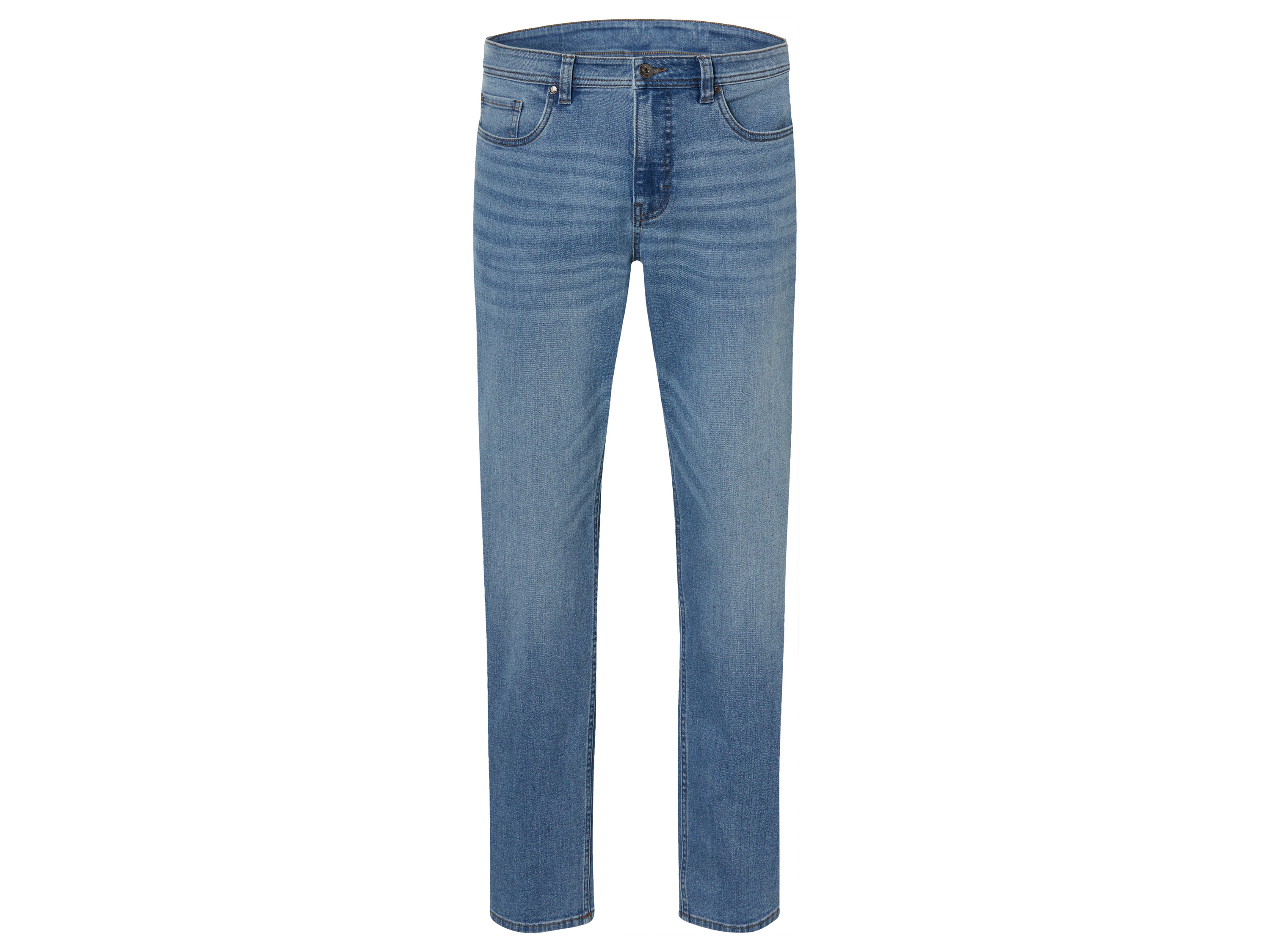 Livergy Jeansy męskie z bawełną, relaxed fit 48 32/32, Jasnoniebieski
