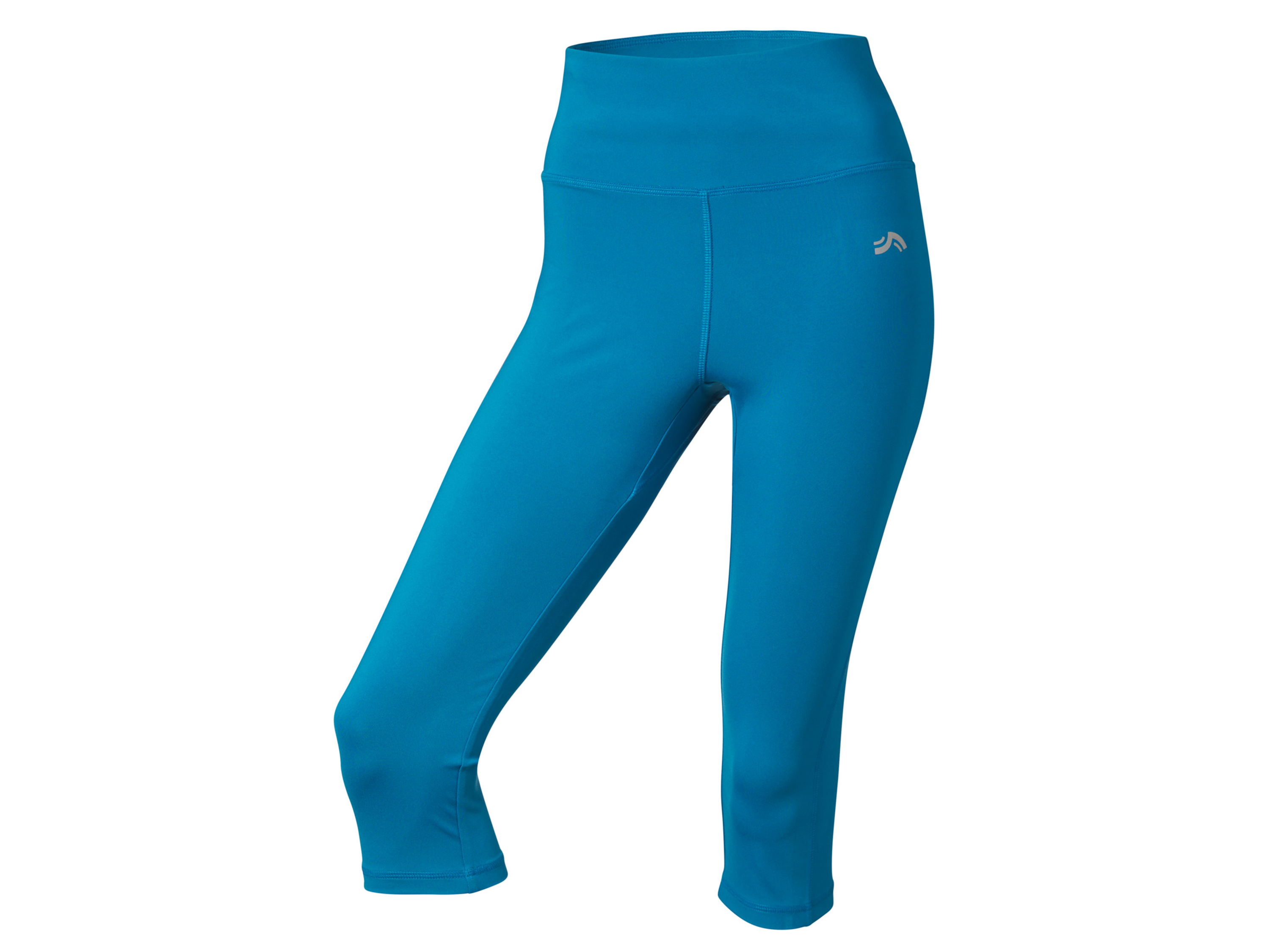 Crivit Legginsy capri funkcyjne damskie, z kieszenią na telefon komórkowy XS 32-34, Turkusowy