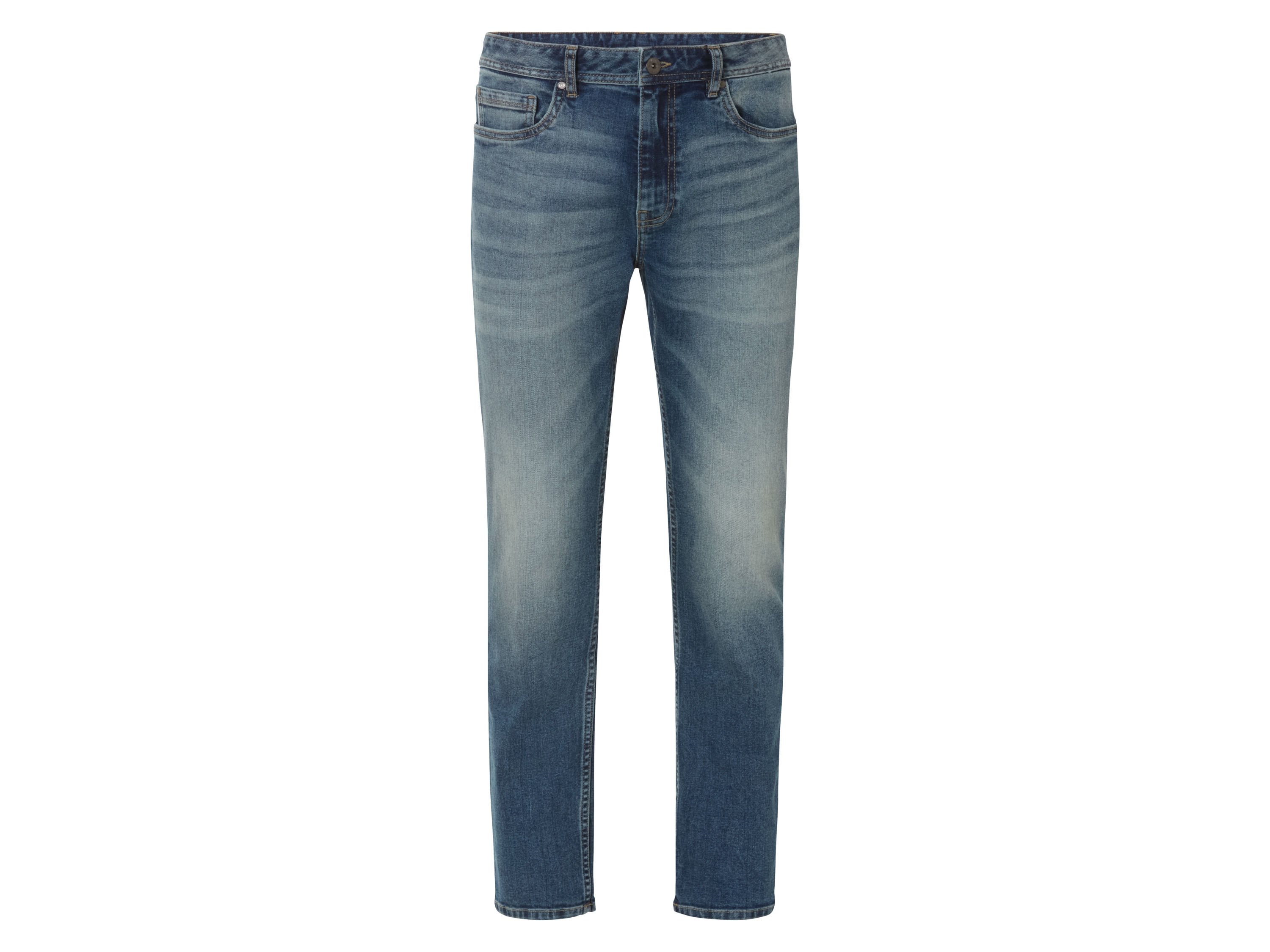 Livergy Jeans męskie z bawełną, Slim Fit 54 38/32, Jasnoniebieski