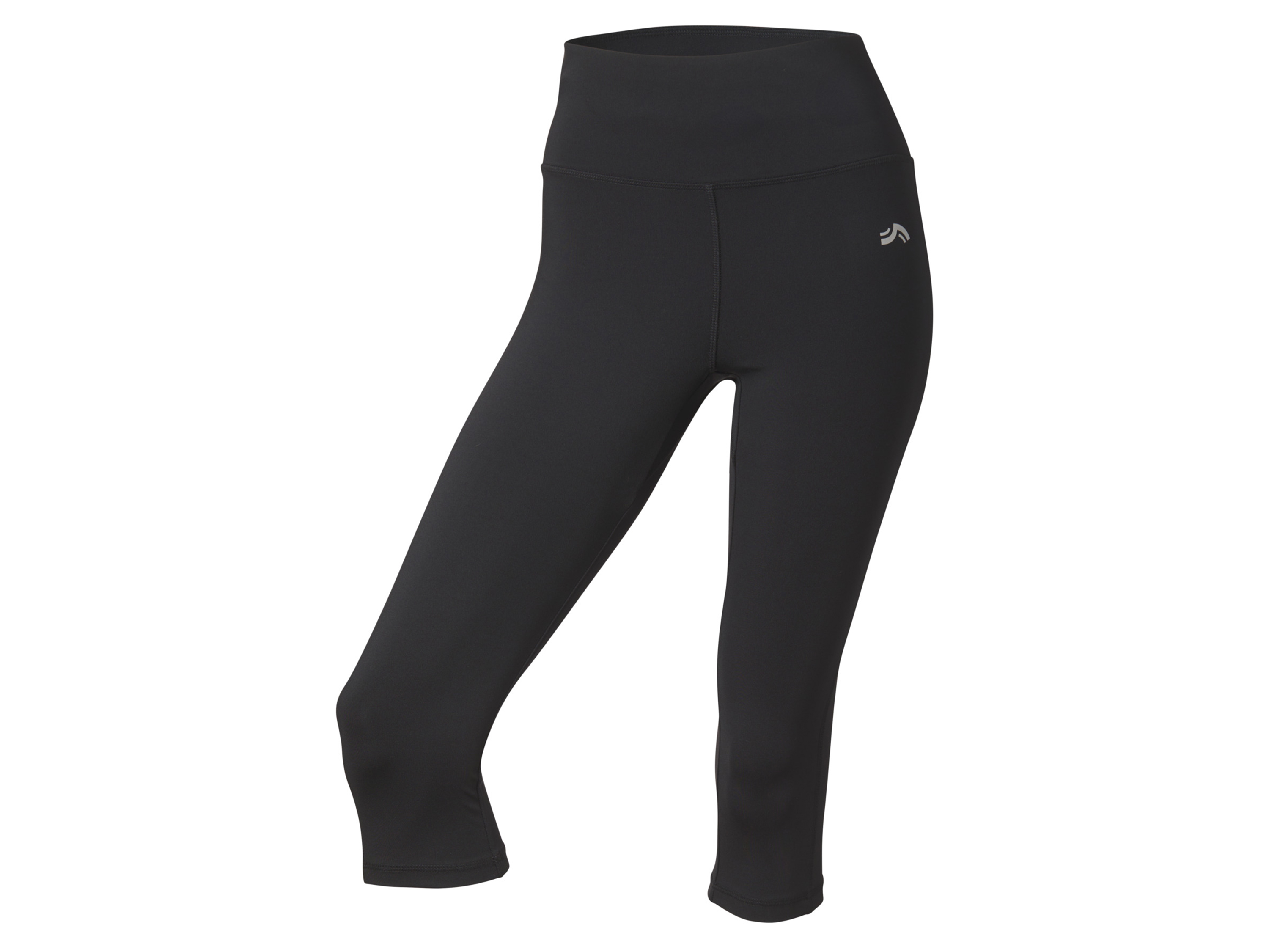 Crivit Legginsy capri funkcyjne damskie, z kieszenią na telefon komórkowy XS 32-34, Czarny