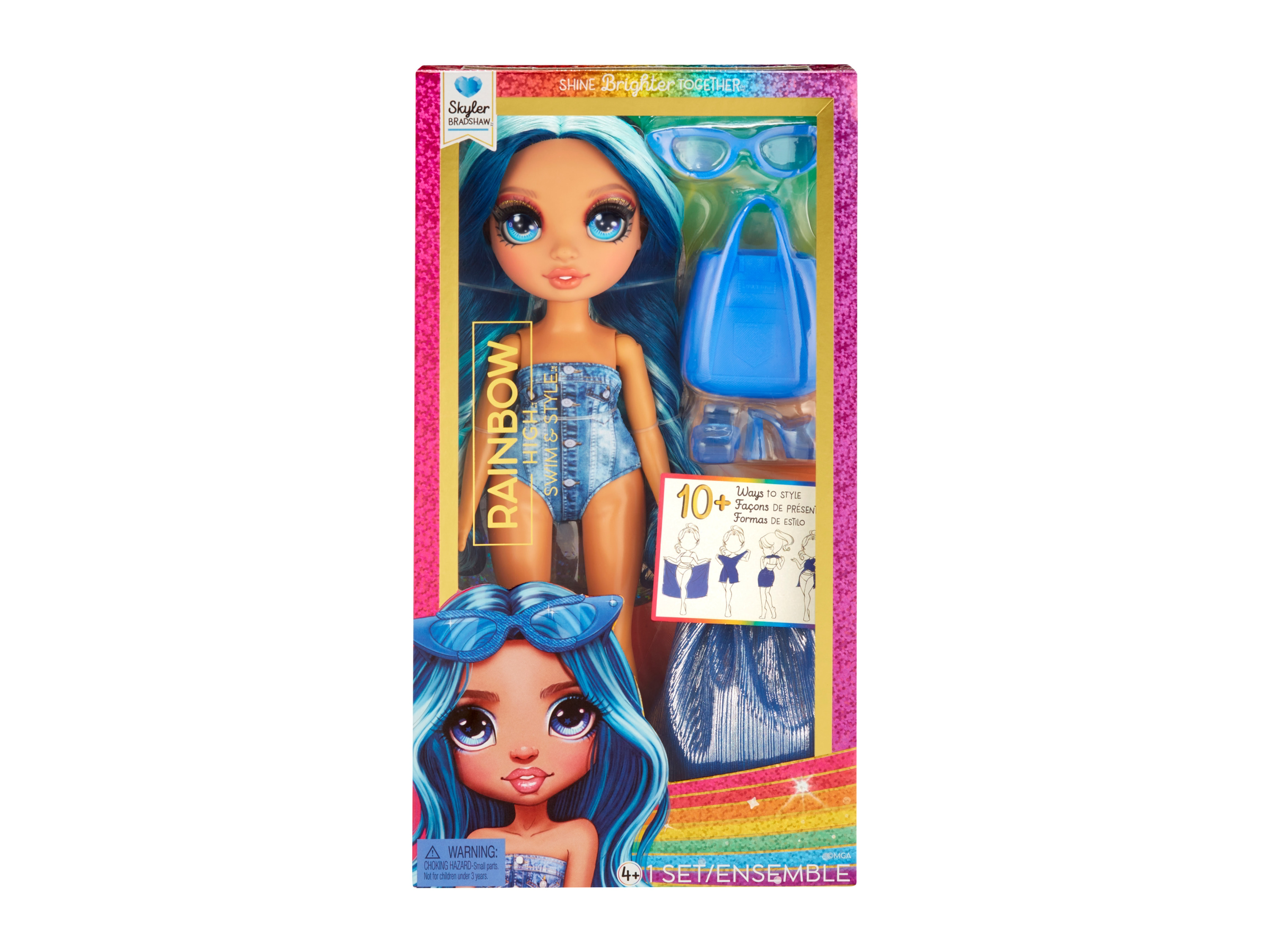 Lalka Rainbow High z kolekcji plażowej Niebieski
