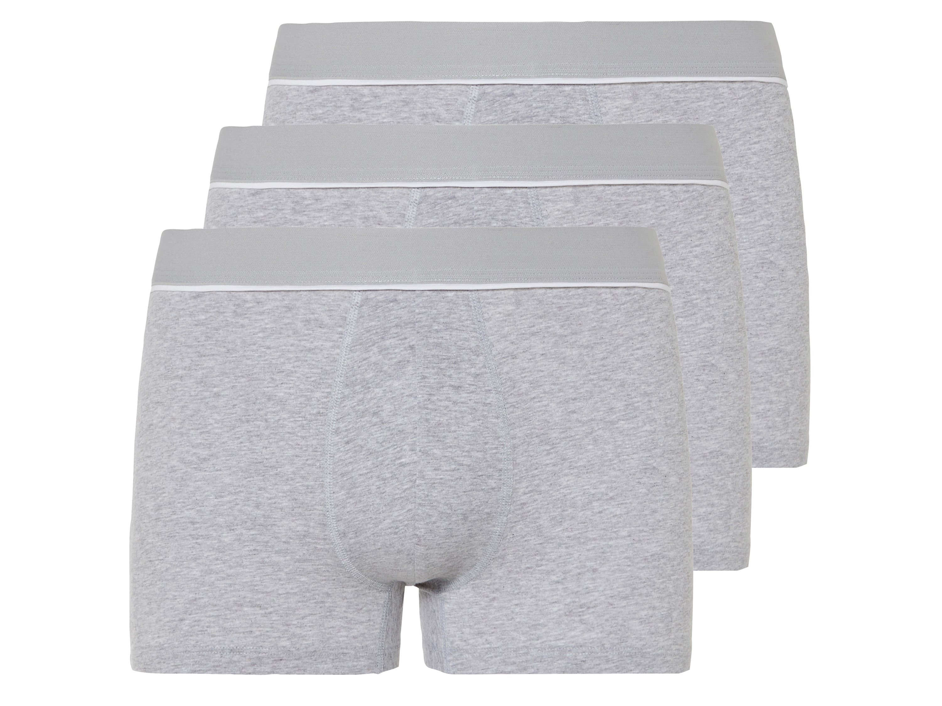 Livergy Bokserki męskie z bawełną organiczną, 3 pary 7/Xl, Szary