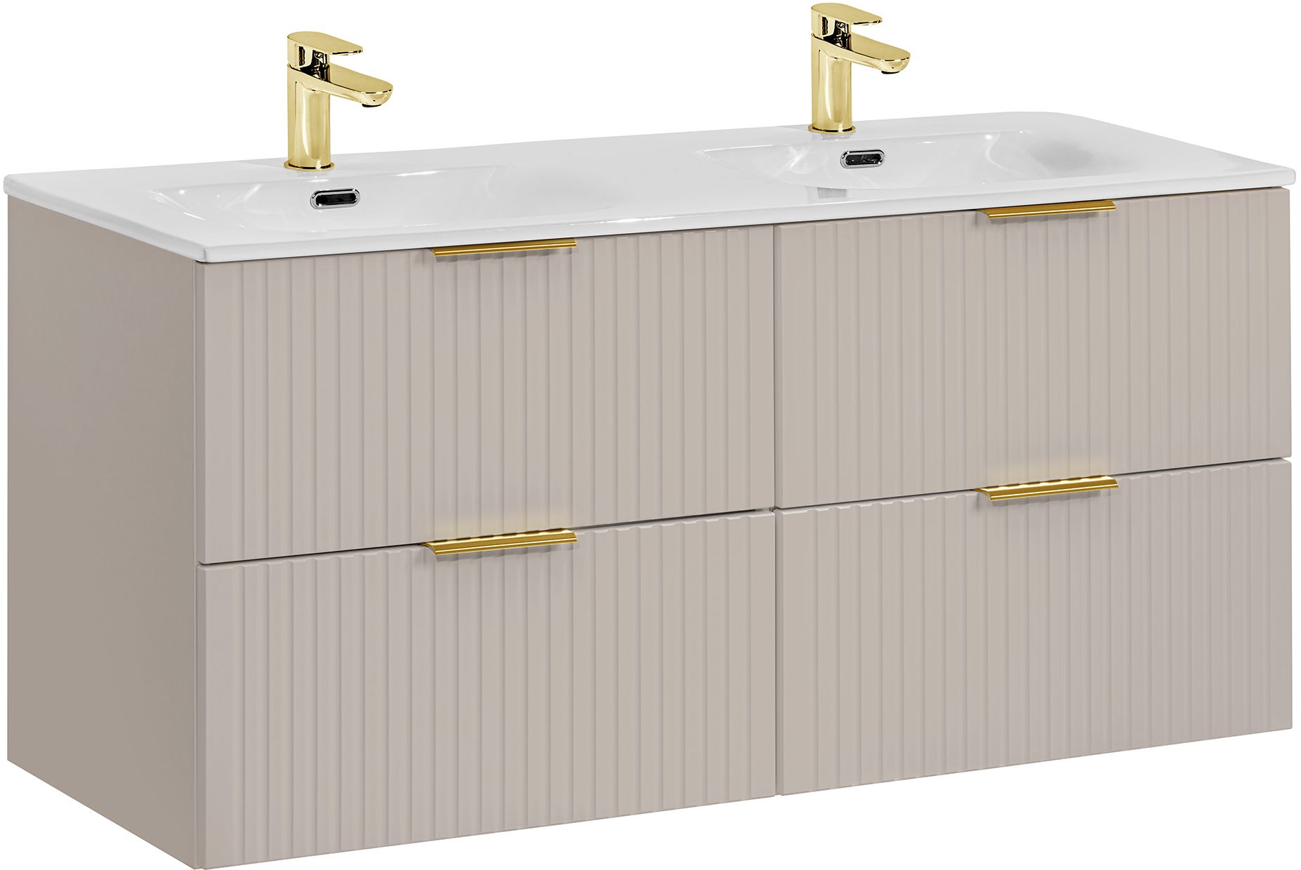 Darmowa Dostawa - Umywalka z szafką 120 cm beżową Comad Adel Cashmere SETADC120CMSKY