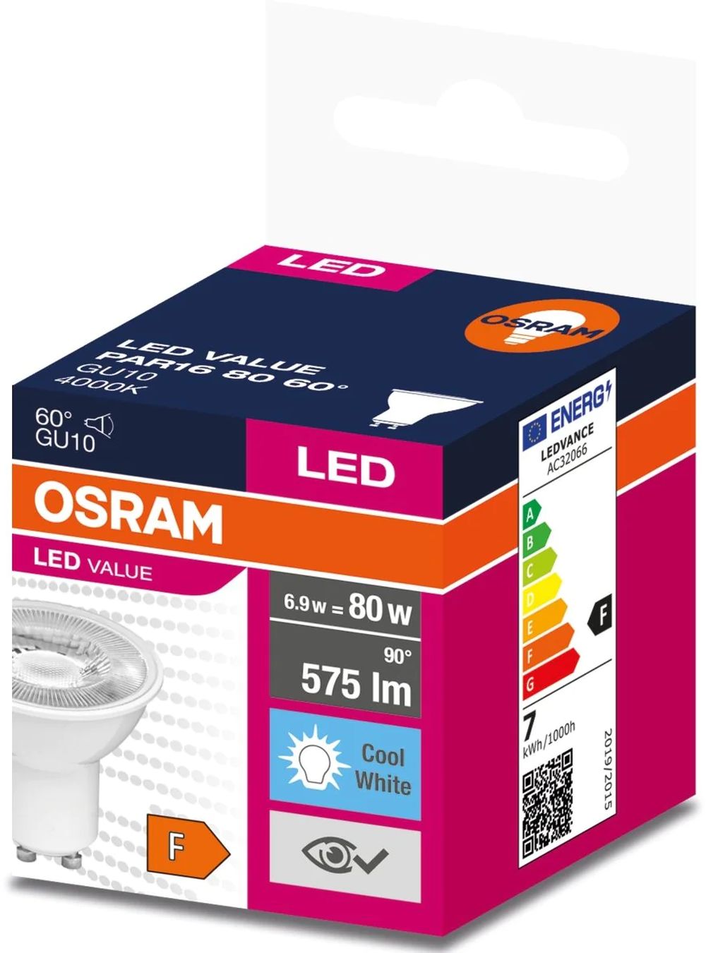 Darmowa Dostawa - Żarówka LED 1x6.9 W 3000 K gu10 Osram LED Lamps 4058075599291