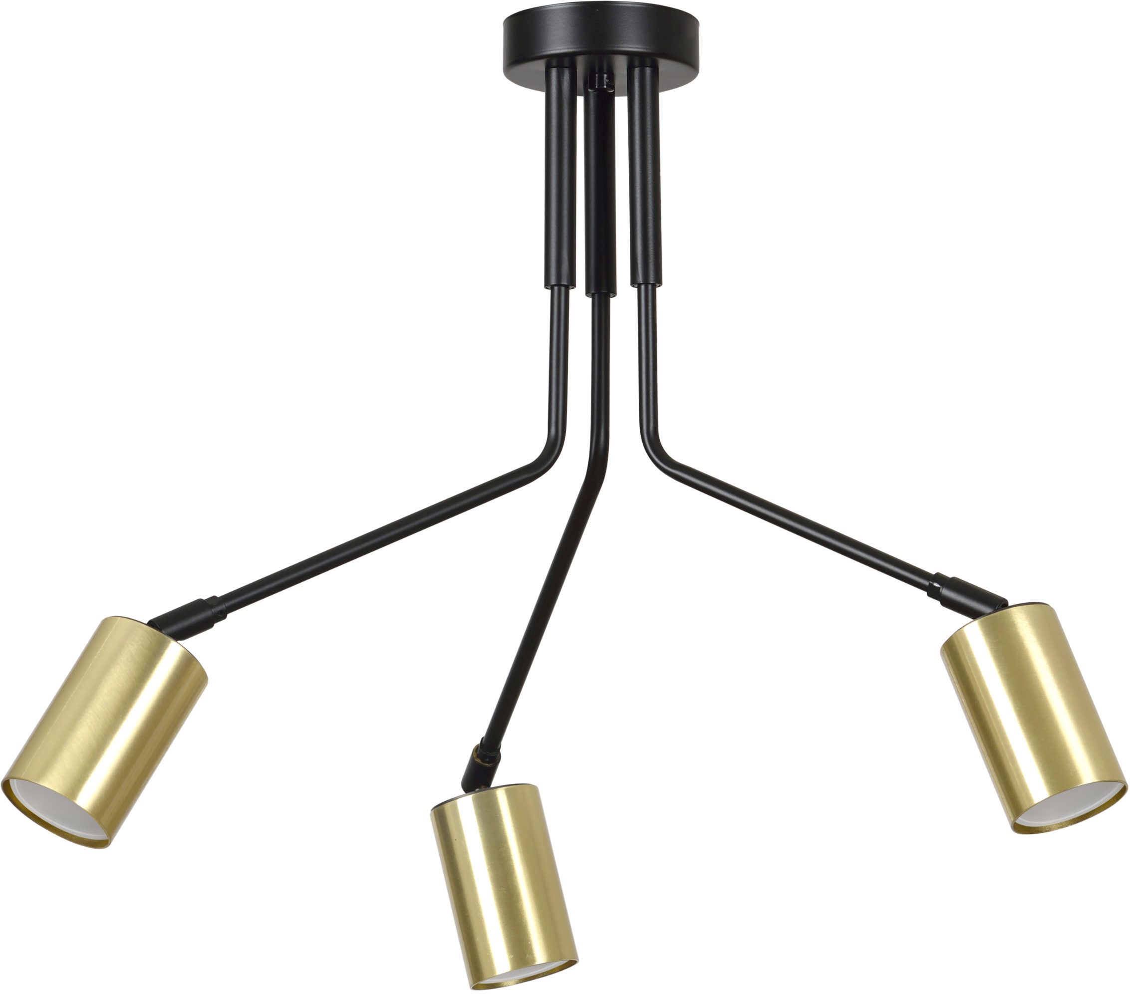 Darmowa Dostawa - Lampa podsufitowa 3x8 W czarna-złota Emibig Verno 6553