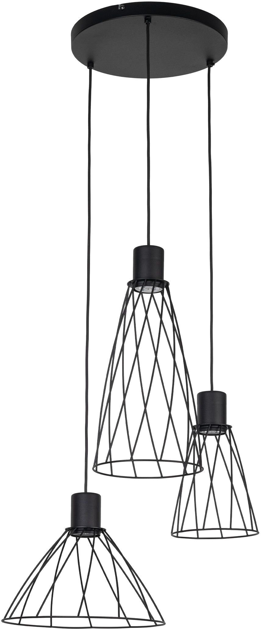 Darmowa Dostawa - Lampa wisząca 3x10 W czarna TK Lighting Modesto 10187