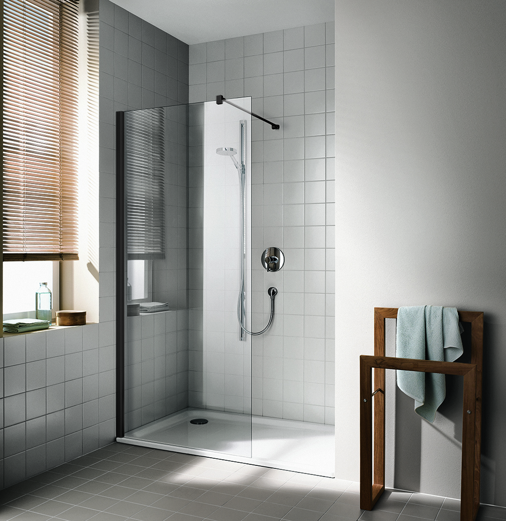 Darmowa Dostawa - Ścianka prysznicowa walk-in 120 cm Kermi Cada XS Czarny Soft CKTWF120203PK