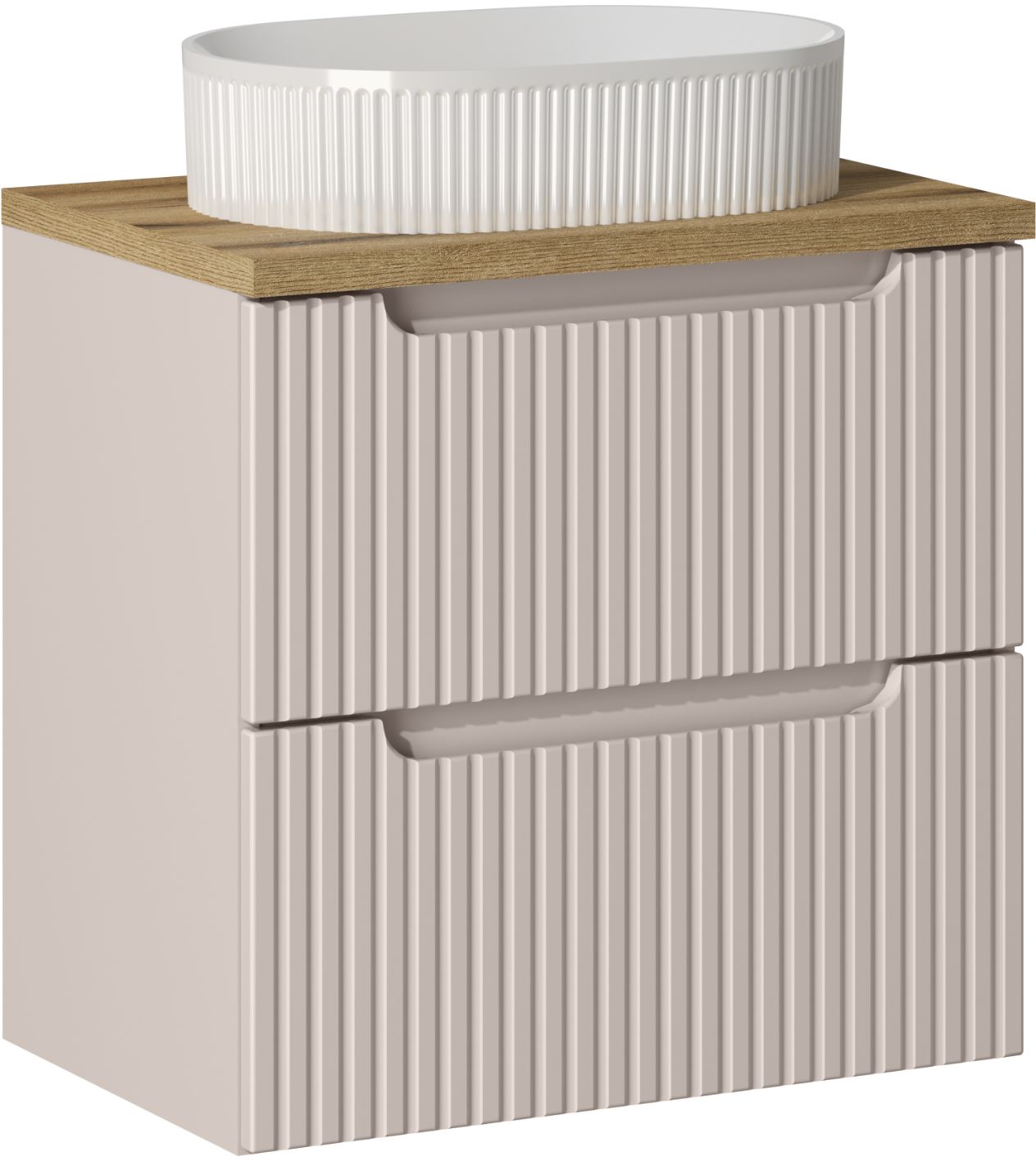 Darmowa Dostawa - Umywalka z szafką 60 cm beżową Comad Nova Cashmere SETNOCBOAK60CMSUNBEYOND5WH