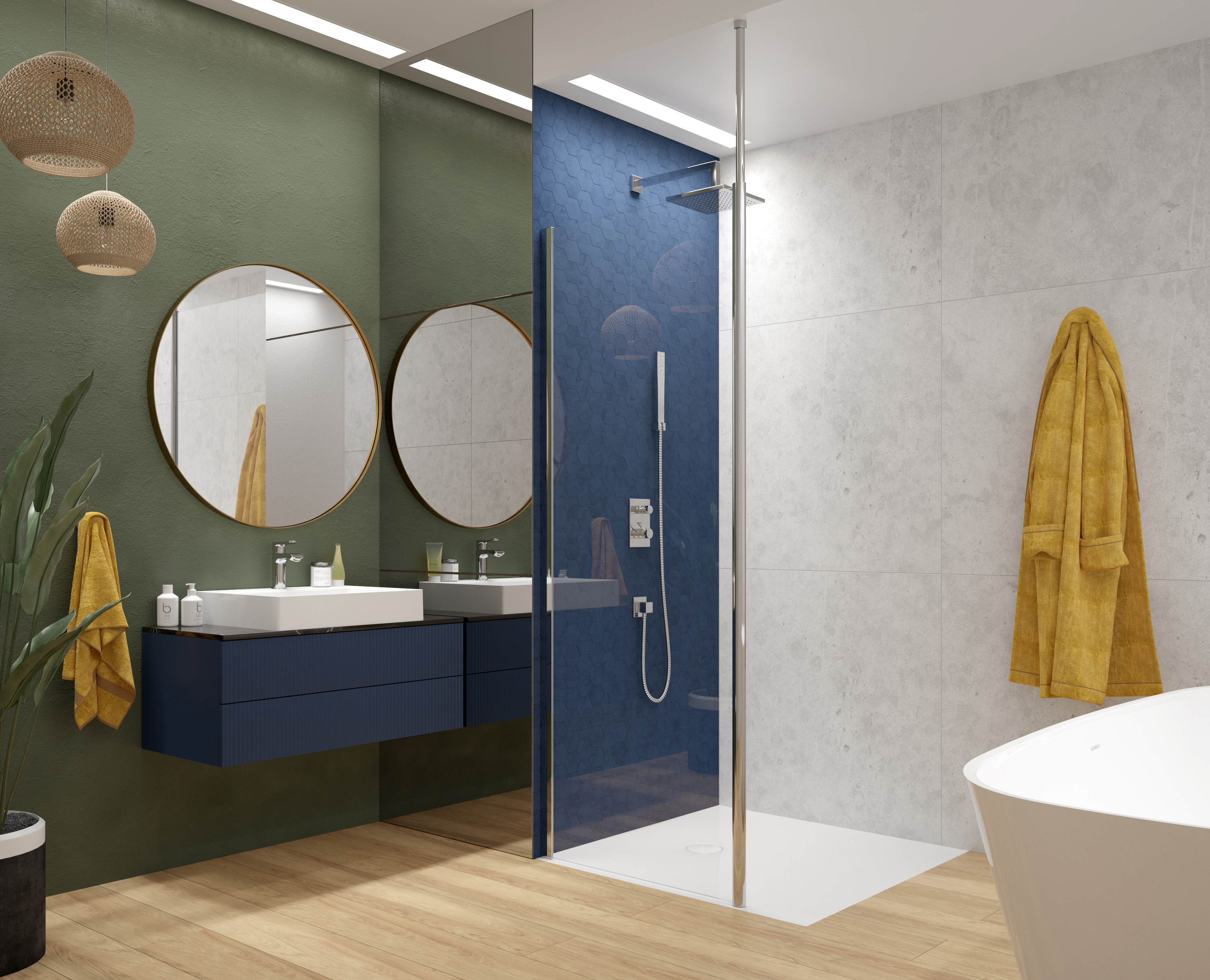 Darmowa Dostawa - Ścianka prysznicowa walk-in 120 cm srebrny połysk/szkło przezroczyste Sanplast Exa Line 600540156038401