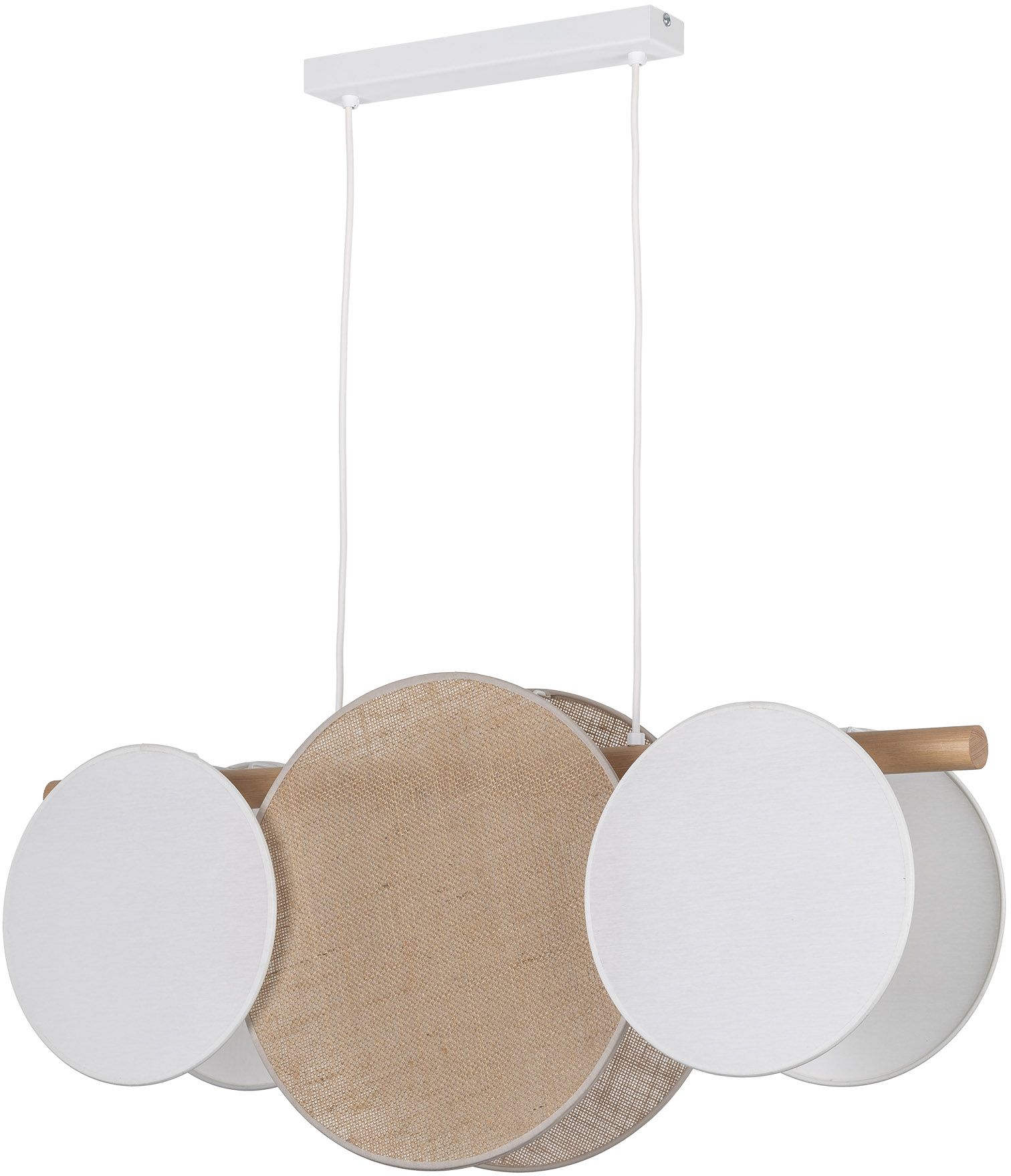 Darmowa Dostawa - Lampa wisząca 3x15 W biała-drewno TK Lighting Pulse 10005