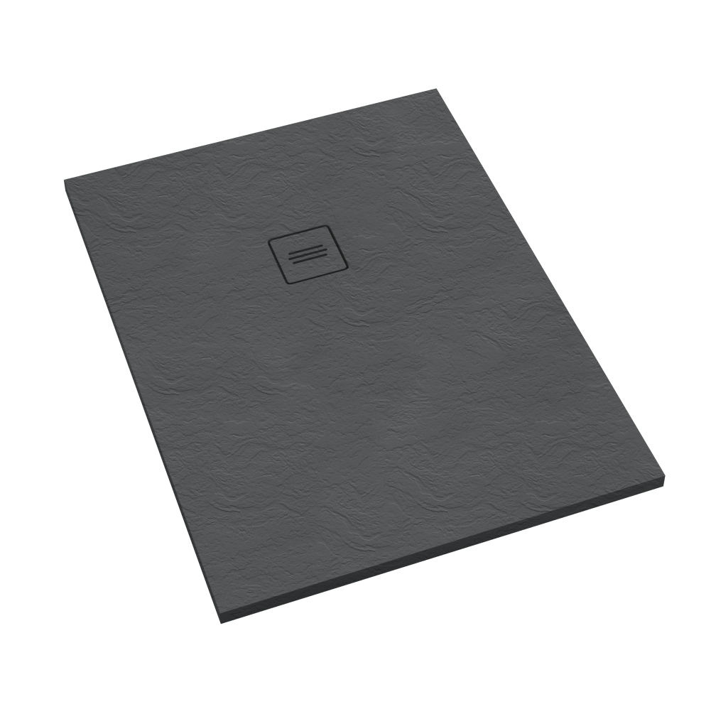 Darmowa Dostawa - Brodzik prostokątny z maskownicą 100x80 cm szary Schedline Collection Protos Grey Stone 3SPP1P80100SSTM1SST