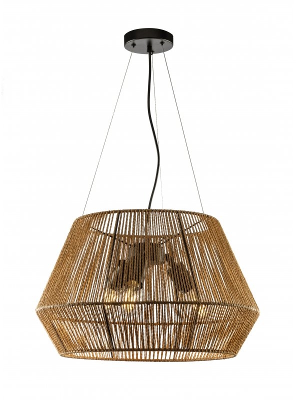Darmowa Dostawa - Lampa wisząca 3x40 W brązowa GTV Eranko OSERAN205DEC