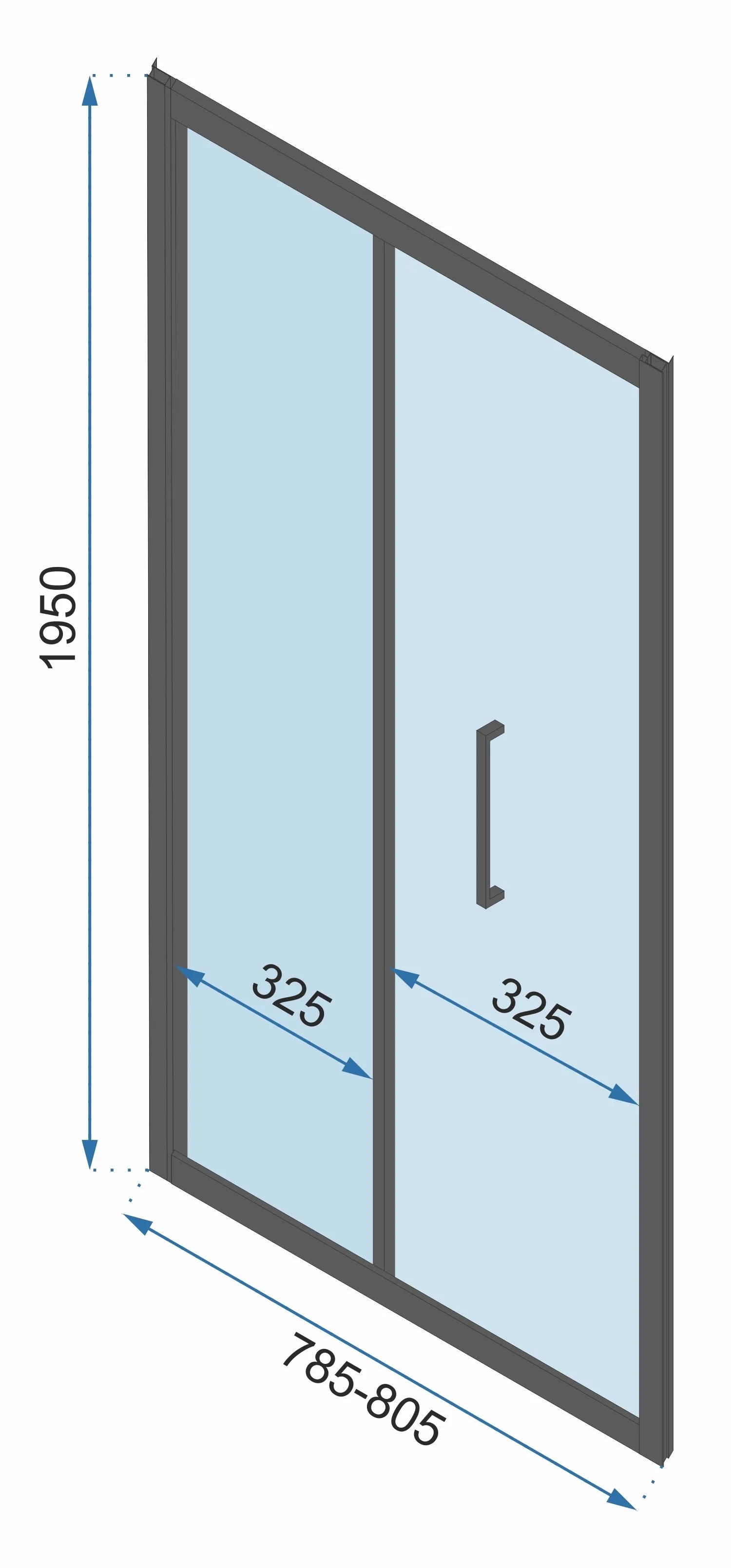 Darmowa Dostawa - Drzwi prysznicowe 80 cm składane złoty /szkło przezroczyste Rea Rapid Fold REAK4128