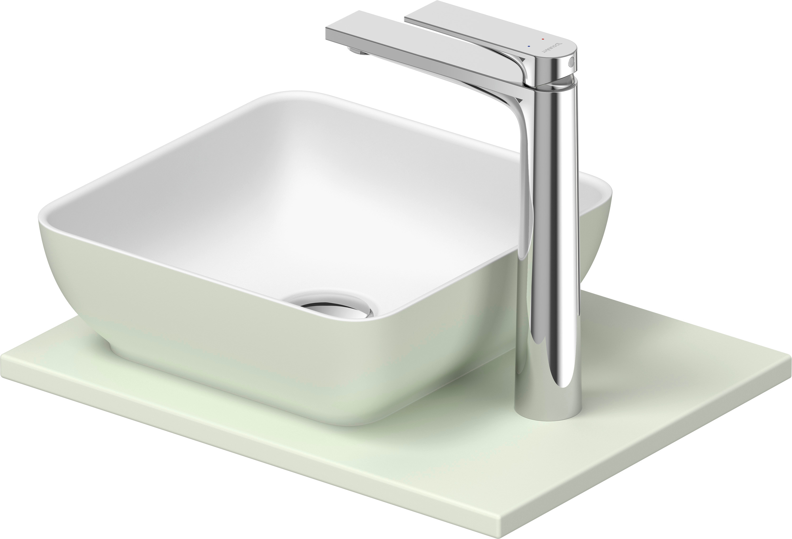 Darmowa Dostawa - Umywalka z konsolą 41 cm zieloną Duravit Sivida 268023FH00