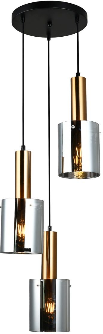 Darmowa Dostawa - Lampa wisząca 3x40 W mosiądz-przydymiona Italux Sardo PND55813ABROSG