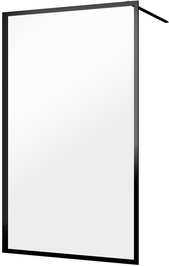 Darmowa Dostawa - Ścianka prysznicowa walk-in 100 cm czarny mat/szkło przezroczyste Sealskin Contour CDA30986195100