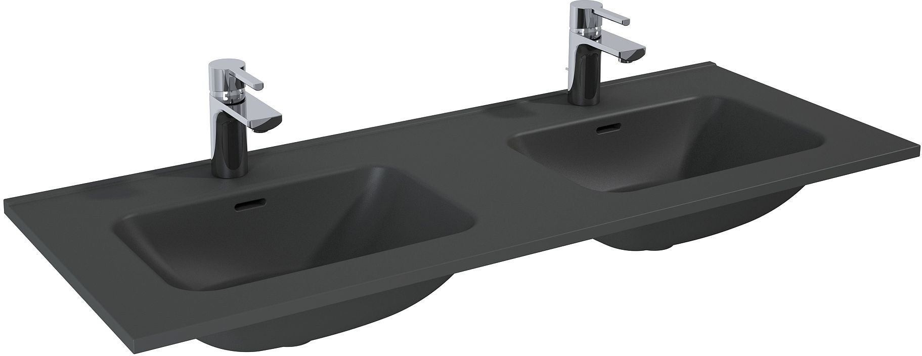 Darmowa Dostawa - Umywalka 120.8x46 cm prostokątna meblowa-podwójna antracyt Elita Skappa RE041203066010