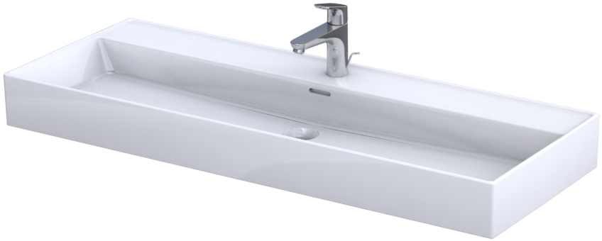 Darmowa Dostawa - Umywalka 120.4x46.5 cm prostokątna meblowa biała Oristo Bold UMEBD12091C