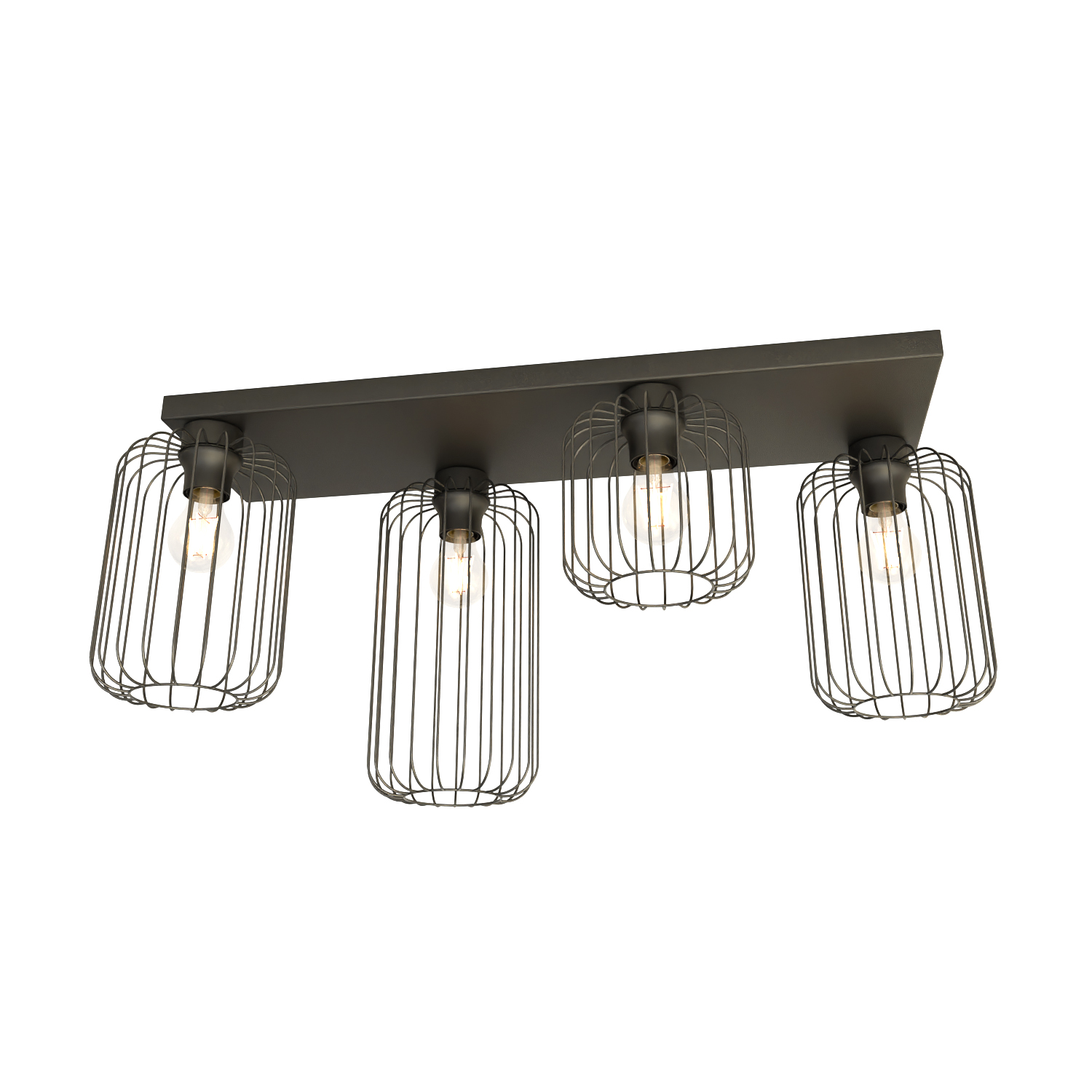 Darmowa Dostawa - Plafon 4x15 W czarny Emibig Barn 13674