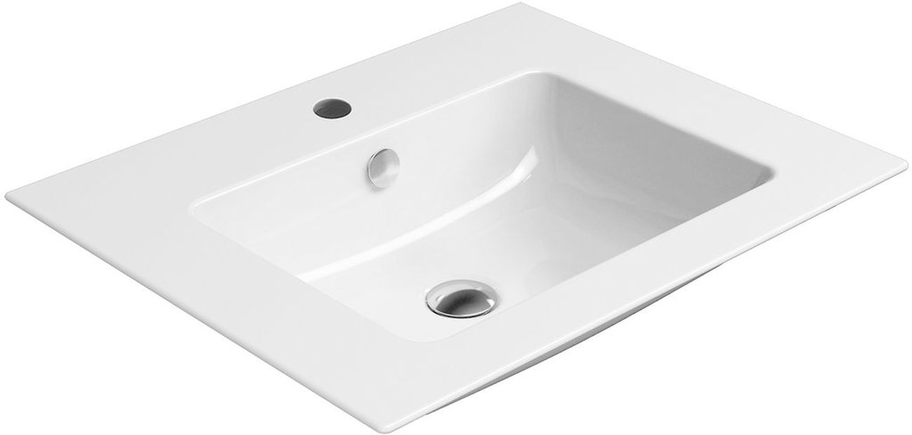 Darmowa Dostawa - Umywalka 60x50 cm prostokątna ścienna biała GSI Pura 8836111