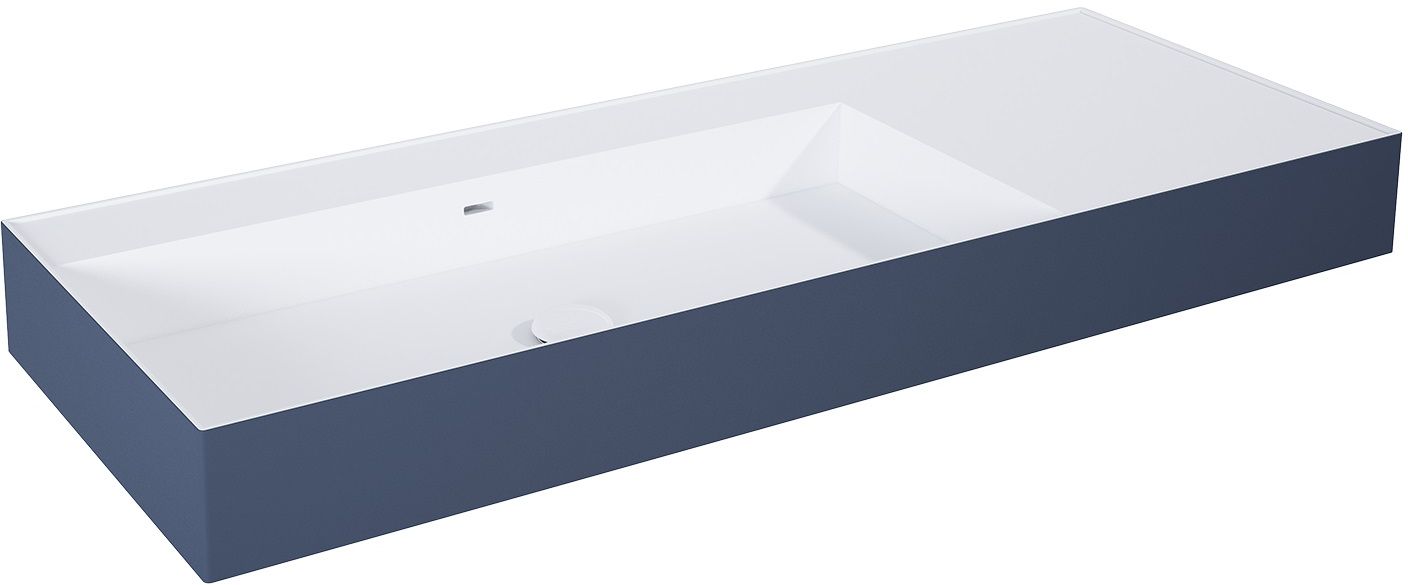 Darmowa Dostawa - Umywalka 120.5x45.5 cm prostokątna ścienna biała-niebieska Elita Level RE041461236210