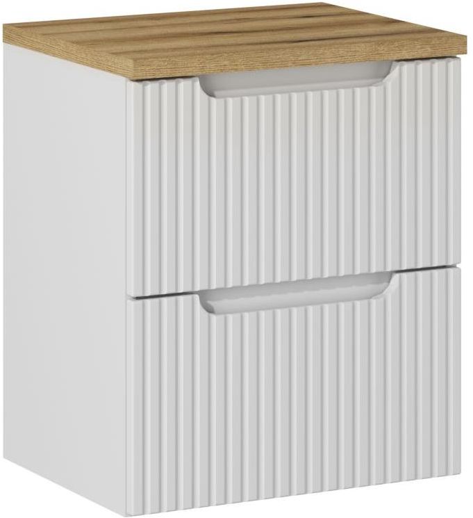 Darmowa Dostawa - Szafka z blatem 50x40x57 cm podumywalkowa wisząca biała-dąb Comad Nova White SETNOWBOAK50CMS