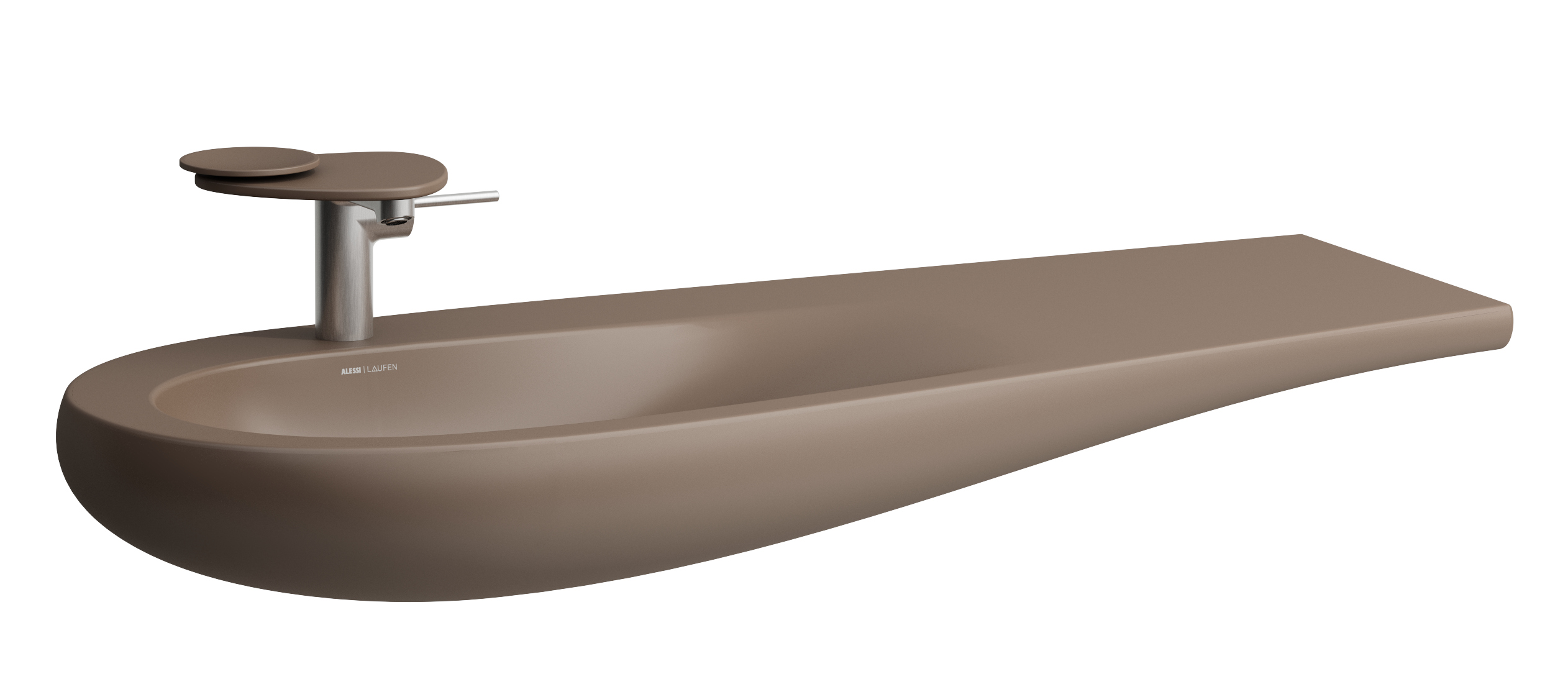 Darmowa Dostawa - Umywalka 120x50 cm ścienna-meblowa brąz/beż Laufen Il Bagno Alessi H8149731881091