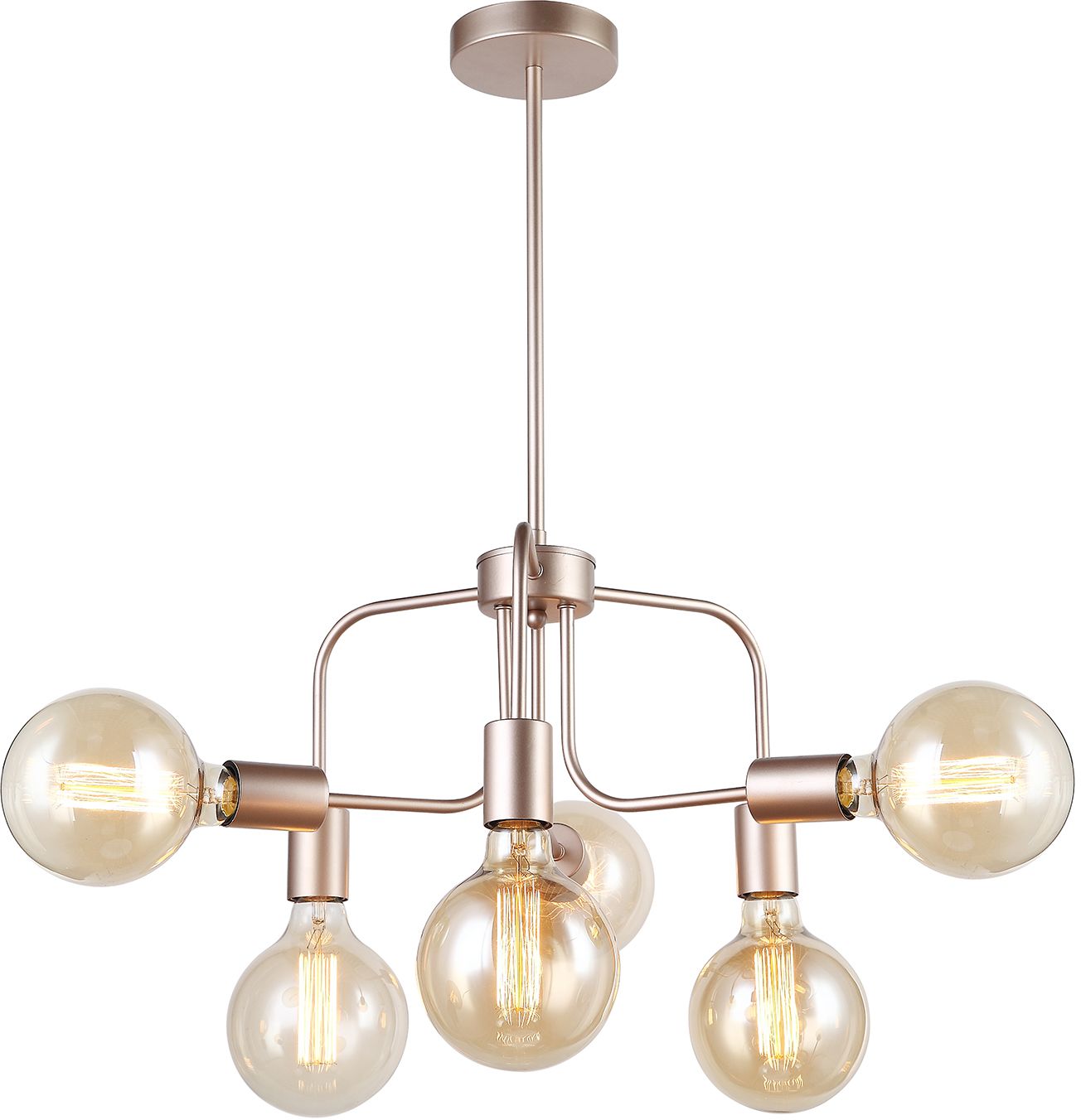Darmowa Dostawa - Lampa wisząca 6x60 W złota Italux Kristy MDM36786IGD