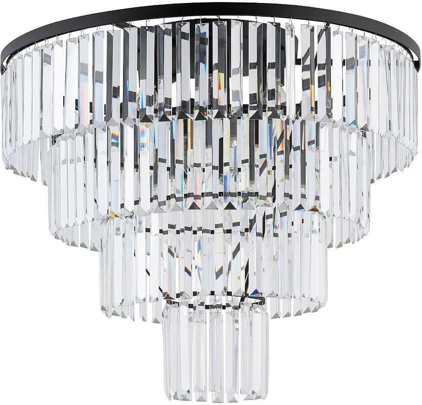 Darmowa Dostawa - Plafon x25 W czarny-przezroczysty Nowodvorski Lighting Cristal 7630