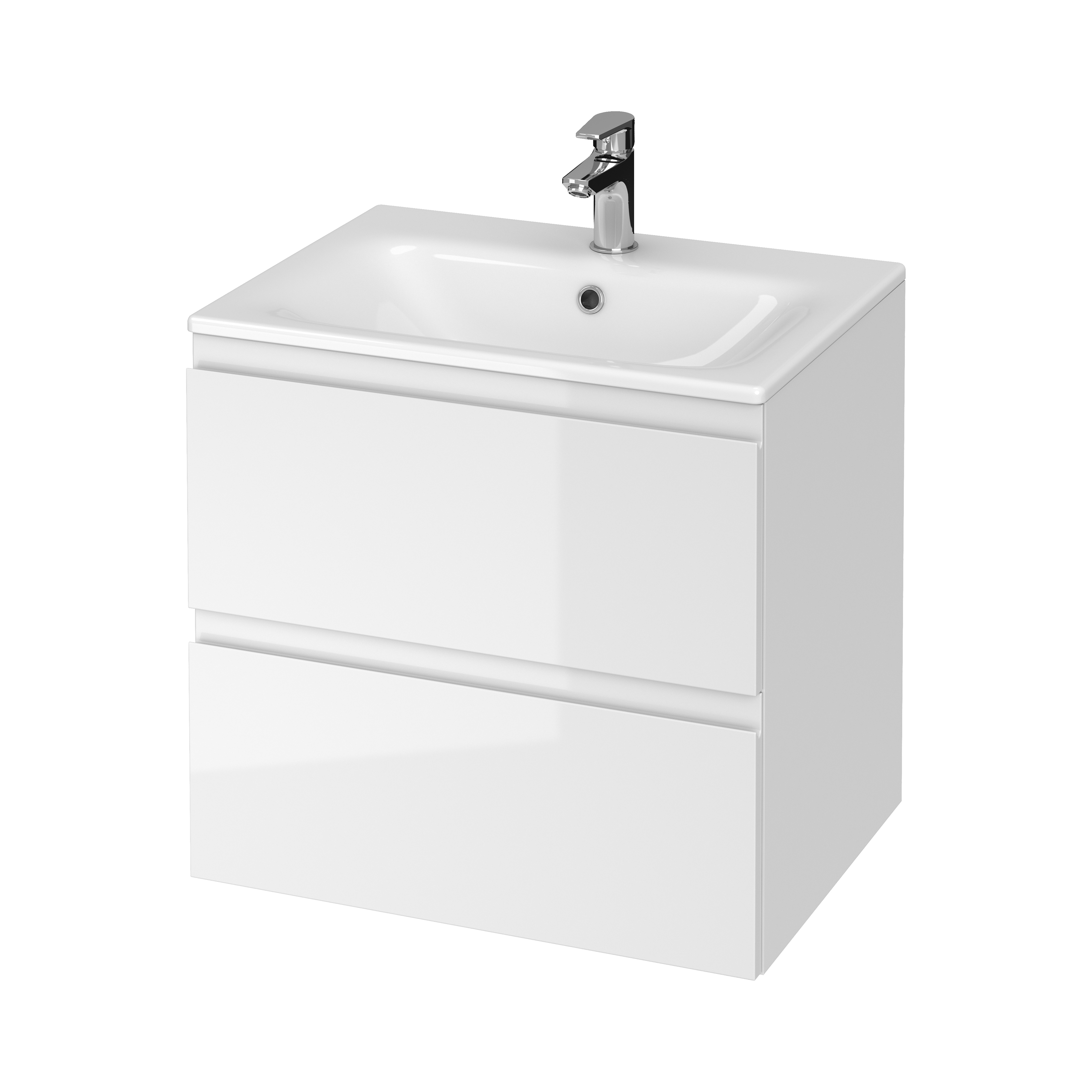 Darmowa Dostawa - Umywalka z szafką 60 cm białą Cersanit Moduo S801314DSM