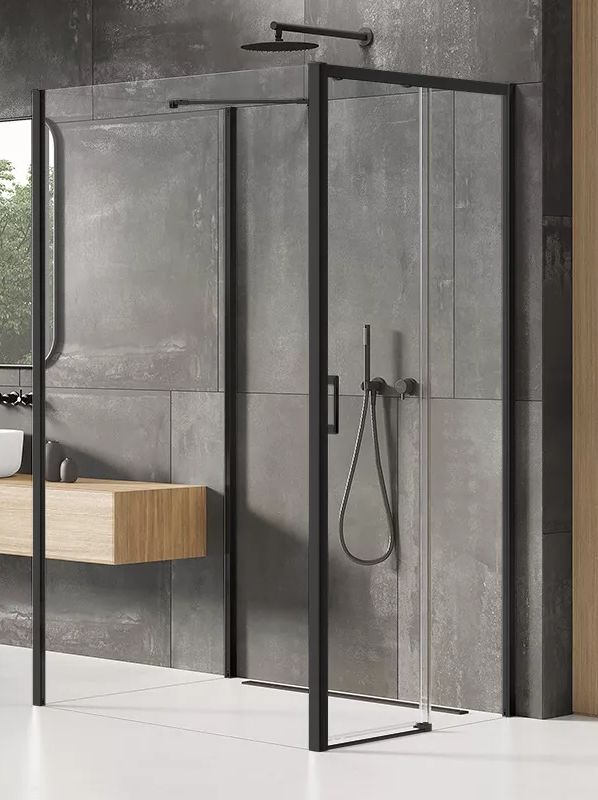 Darmowa Dostawa - Kabina prysznicowa 120x90 cm prostokątna czarny mat/szkło przezroczyste New Trendy Prime Black K0986