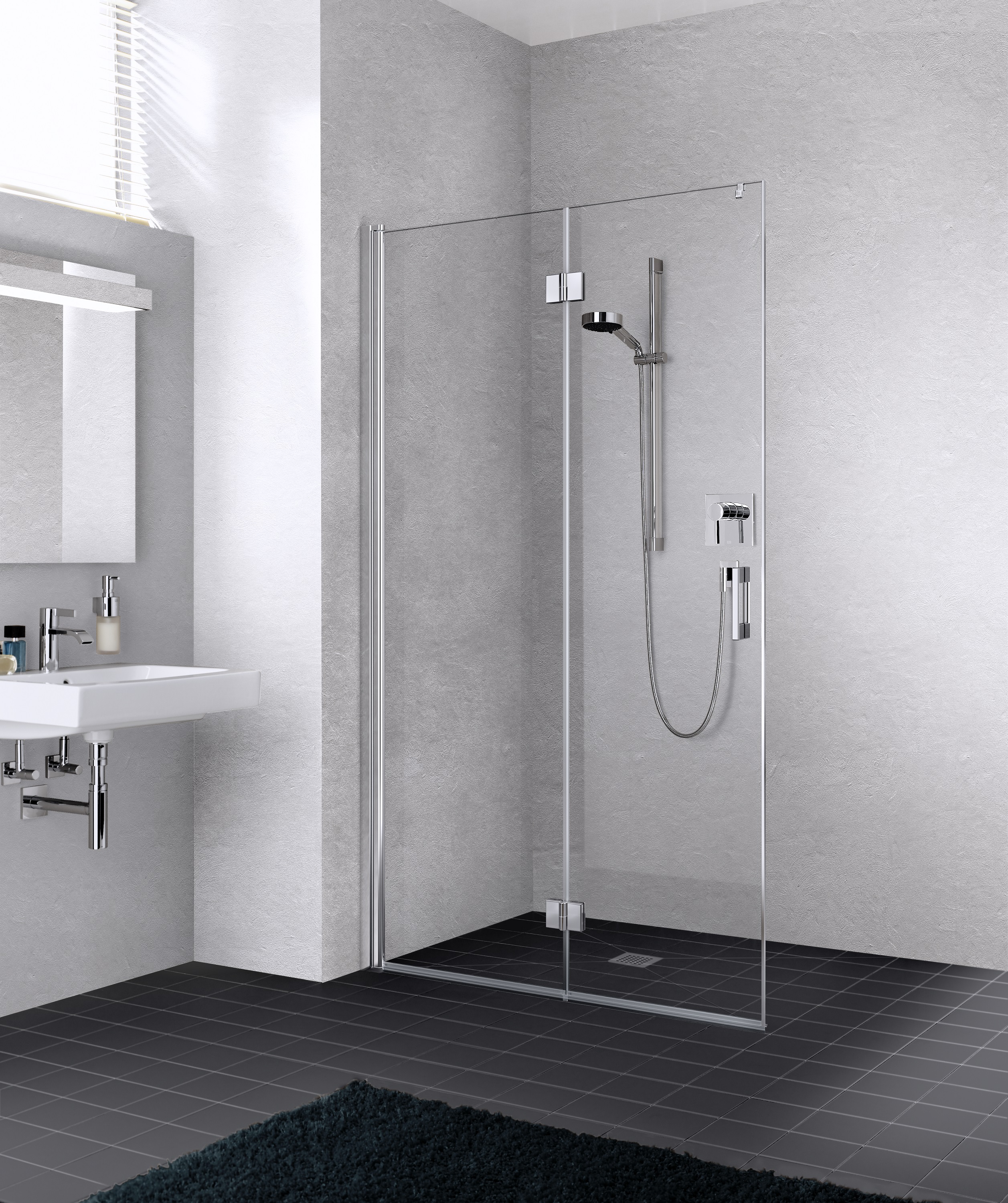 Darmowa Dostawa - Ścianka prysznicowa walk-in 100 cm Kermi Liga LI 2Y LI2YL10020VPK