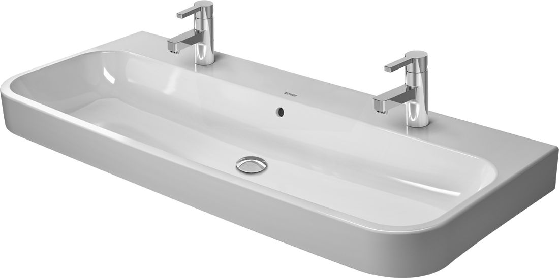Darmowa Dostawa - Umywalka 120x50.5 cm prostokątna ścienna-meblowa biała Duravit Happy D.2 23181200261