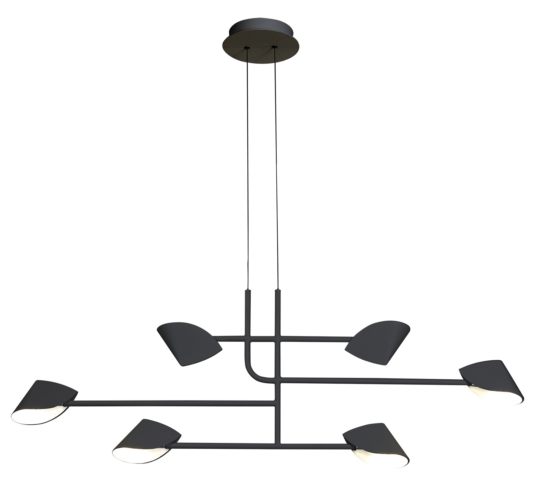 Darmowa Dostawa - Lampa wisząca 6x45 W czarny Mantra Capuccina 7579