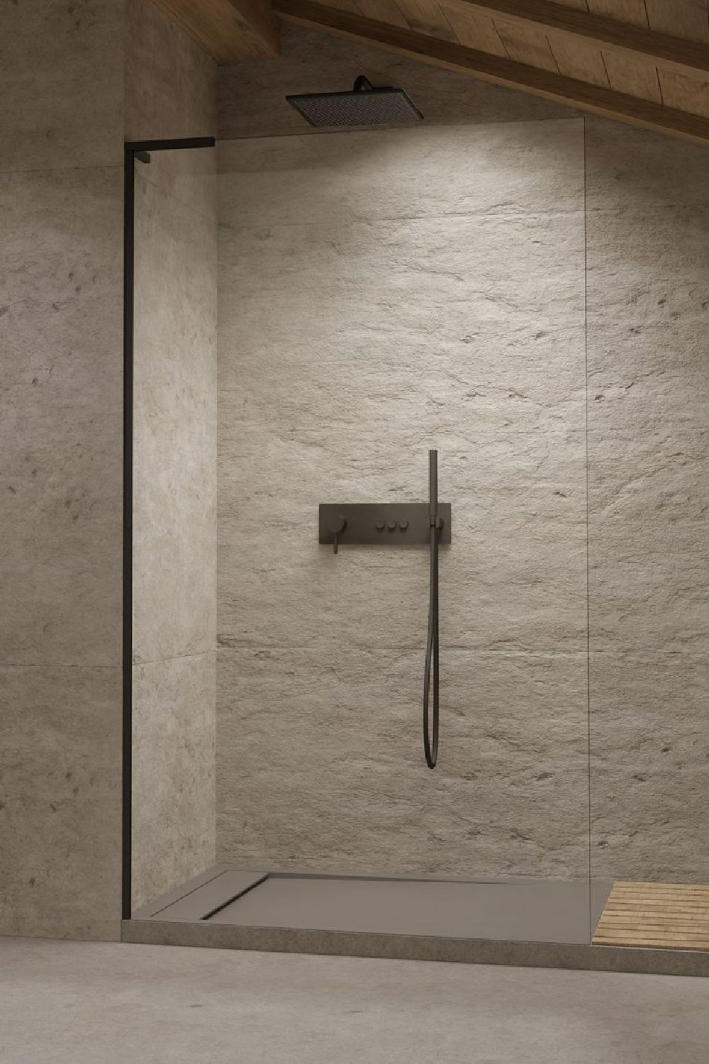 Darmowa Dostawa - Ścianka prysznicowa walk-in 100 cm czarny mat/szkło przezroczyste Radaway Modo SL Black II 103191045401R