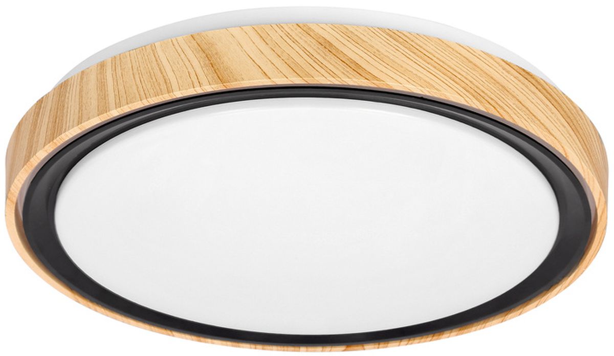 Darmowa Dostawa - Plafon 1x24 W biały-czarny-drewno Candellux Aflo 1433932