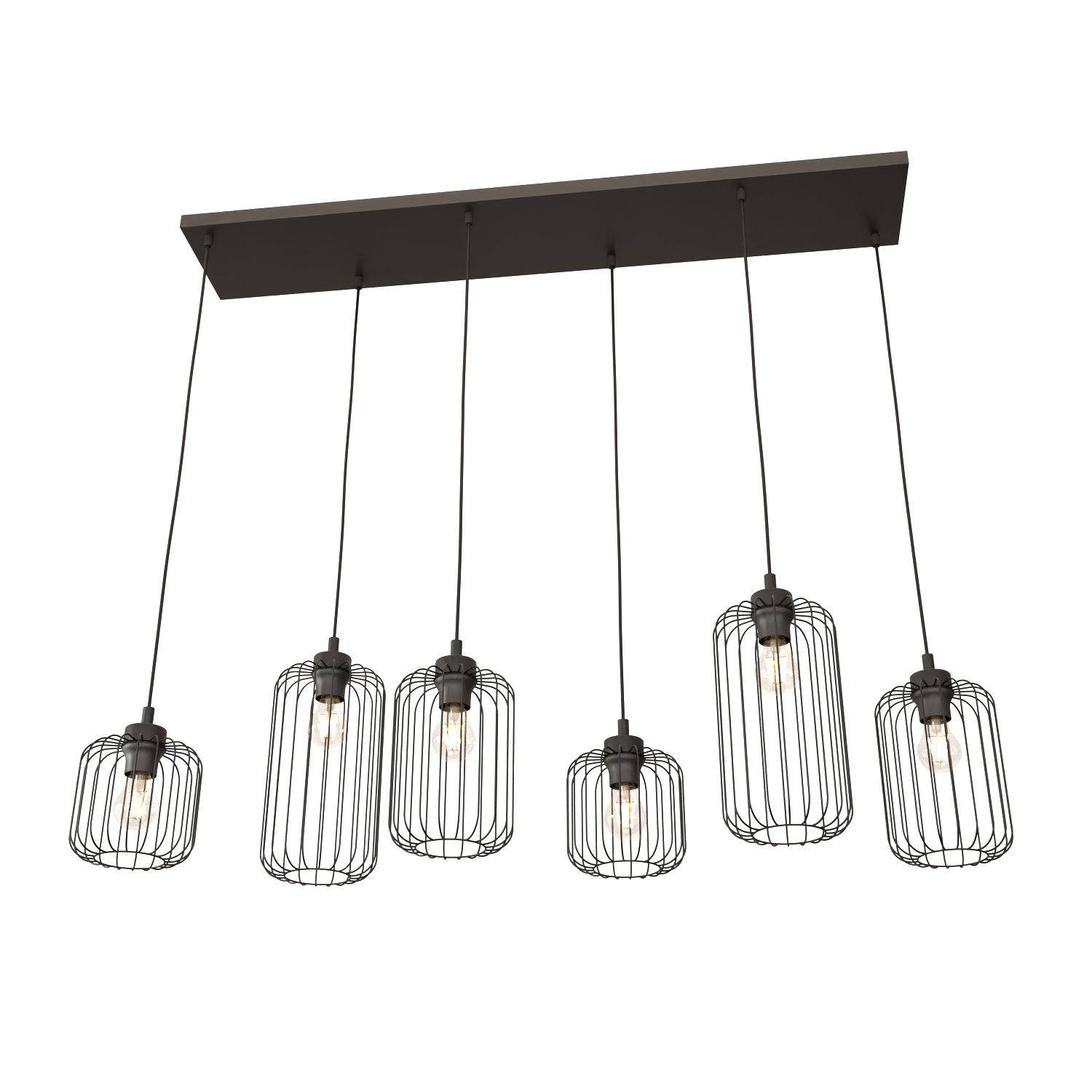 Darmowa Dostawa - Lampa wisząca 6x15 W czarna Emibig Vander 13656