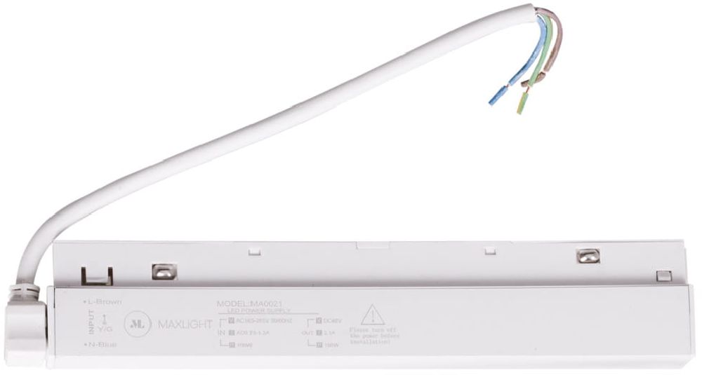 Darmowa Dostawa - Zasilacz szynowy x W biały MaxLight Magnetic MA0021
