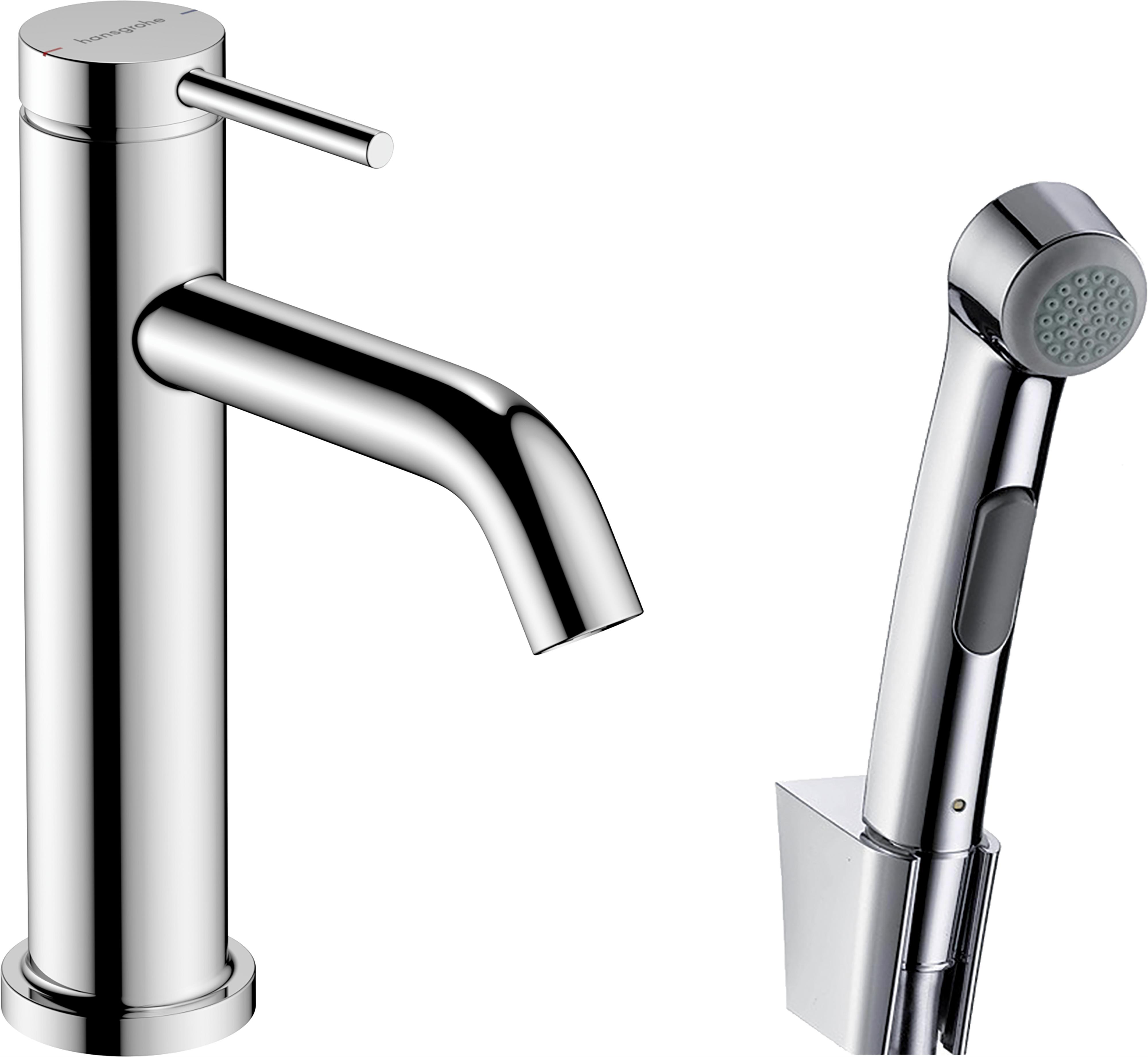 Darmowa Dostawa - Bateria umywalkowa ze słuchawką typu bidetta stojąca chrom Hansgrohe Tecturis S 73211000