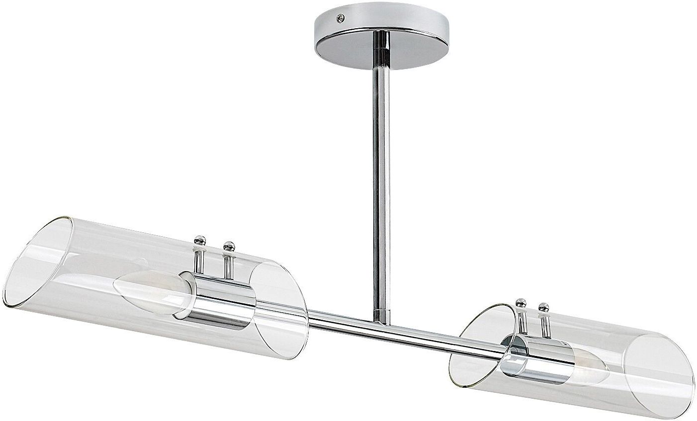 Darmowa Dostawa - Lampa podsufitowa 2x12 W chrom-przezroczysta Rabalux Teodoro 75030