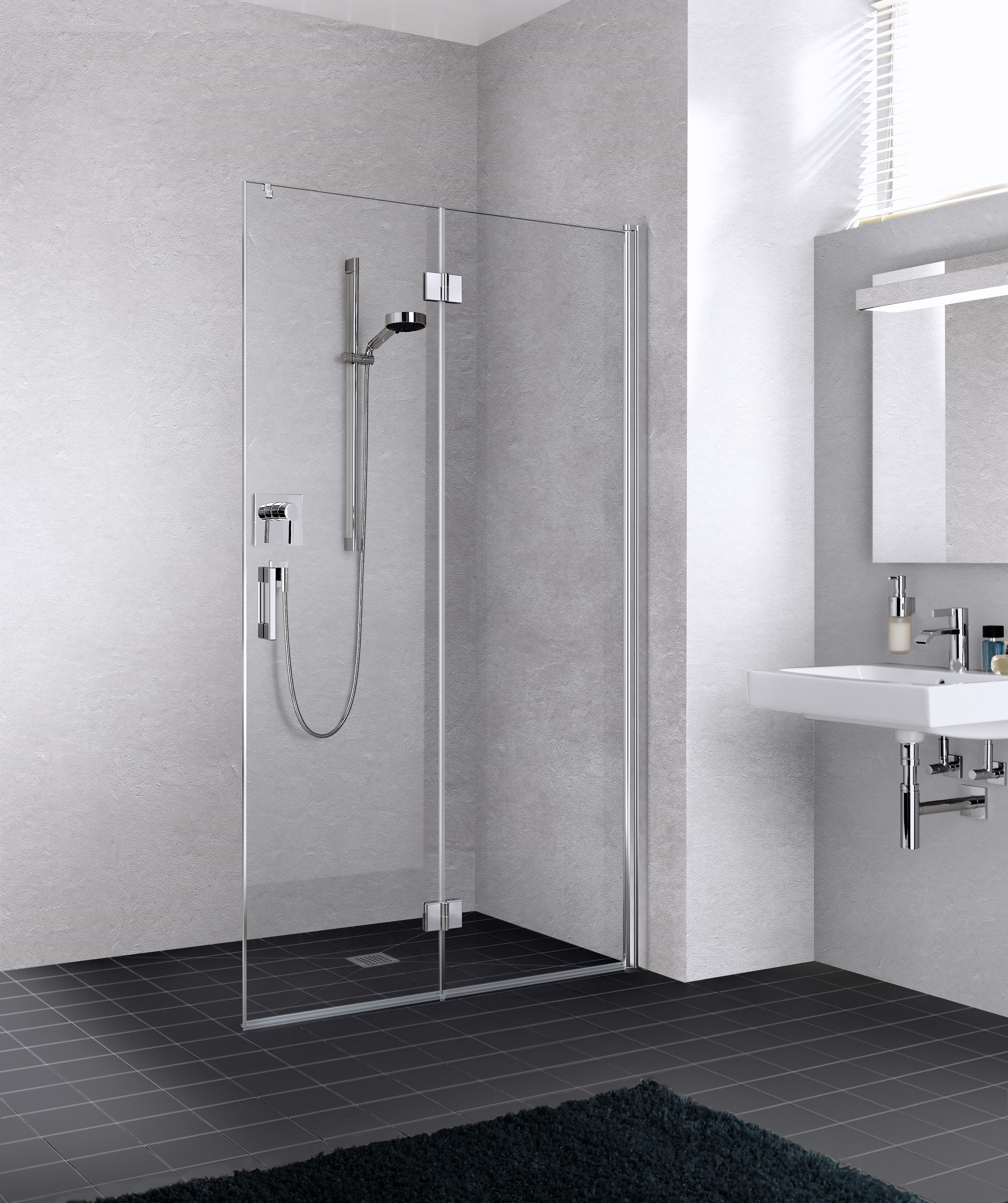 Darmowa Dostawa - Ścianka prysznicowa walk-in 100 cm Kermi Liga LI 2Y LI2YR10020VPK