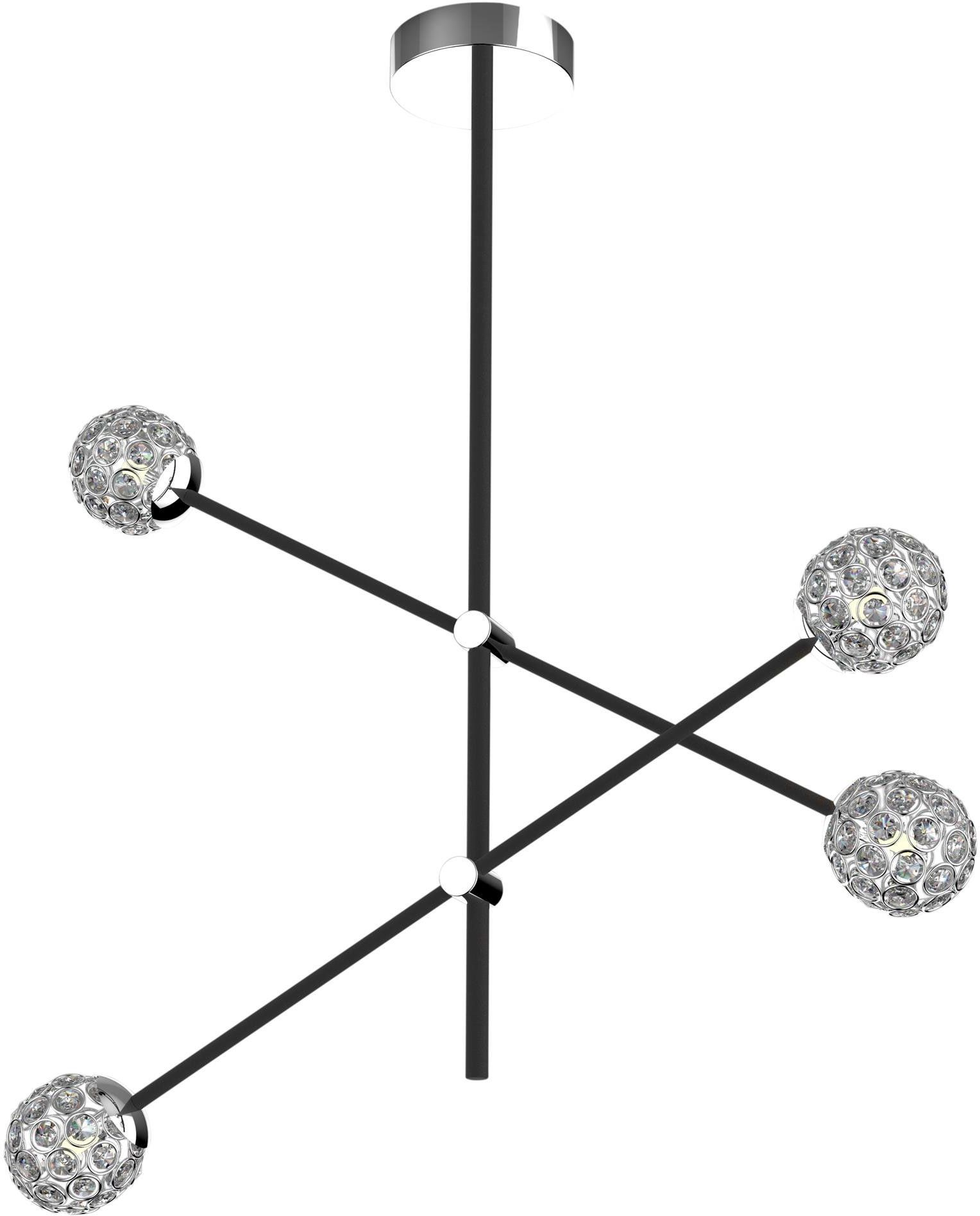 Darmowa Dostawa - Lampa wisząca 4x5 W czarna Apeti Paksos A0032341