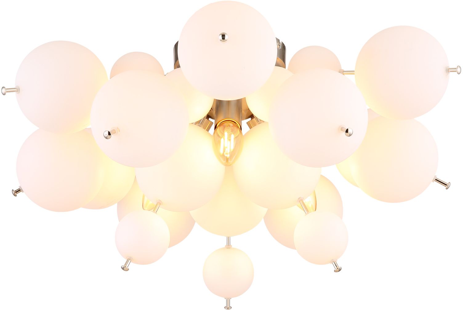 Darmowa Dostawa - Lampa podsufitowa 3x25 W biała-nikiel Globo Lighting Udo 15633DO